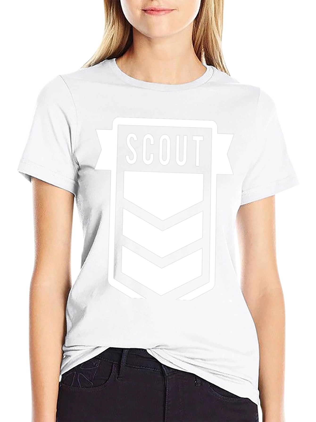 Scout Emblem Black T-Shirt - Adventure Awaits!