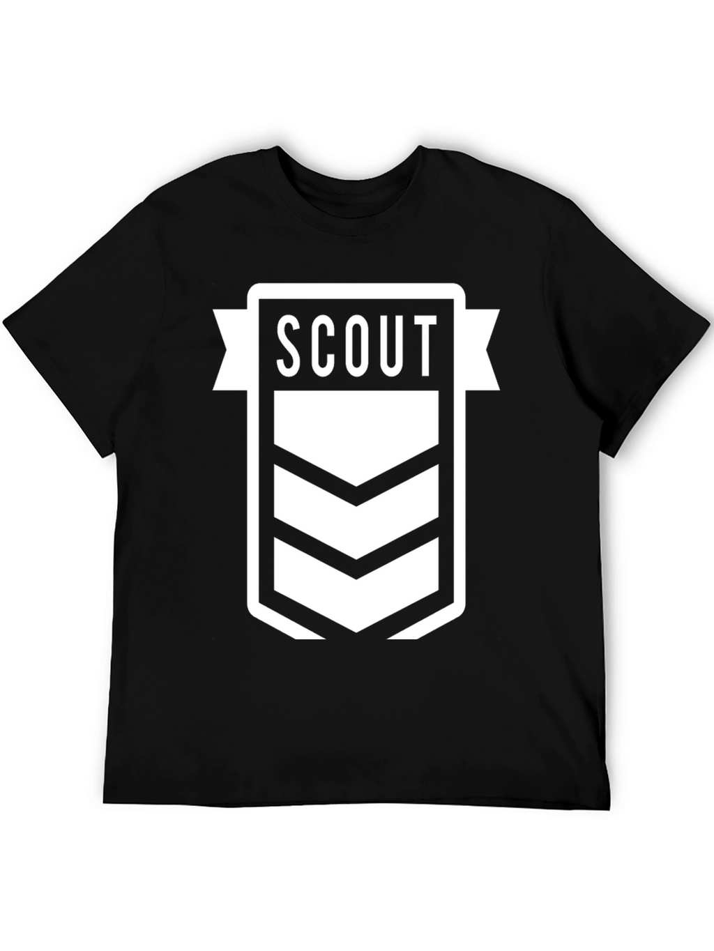 Scout Emblem Black T-Shirt - Adventure Awaits!