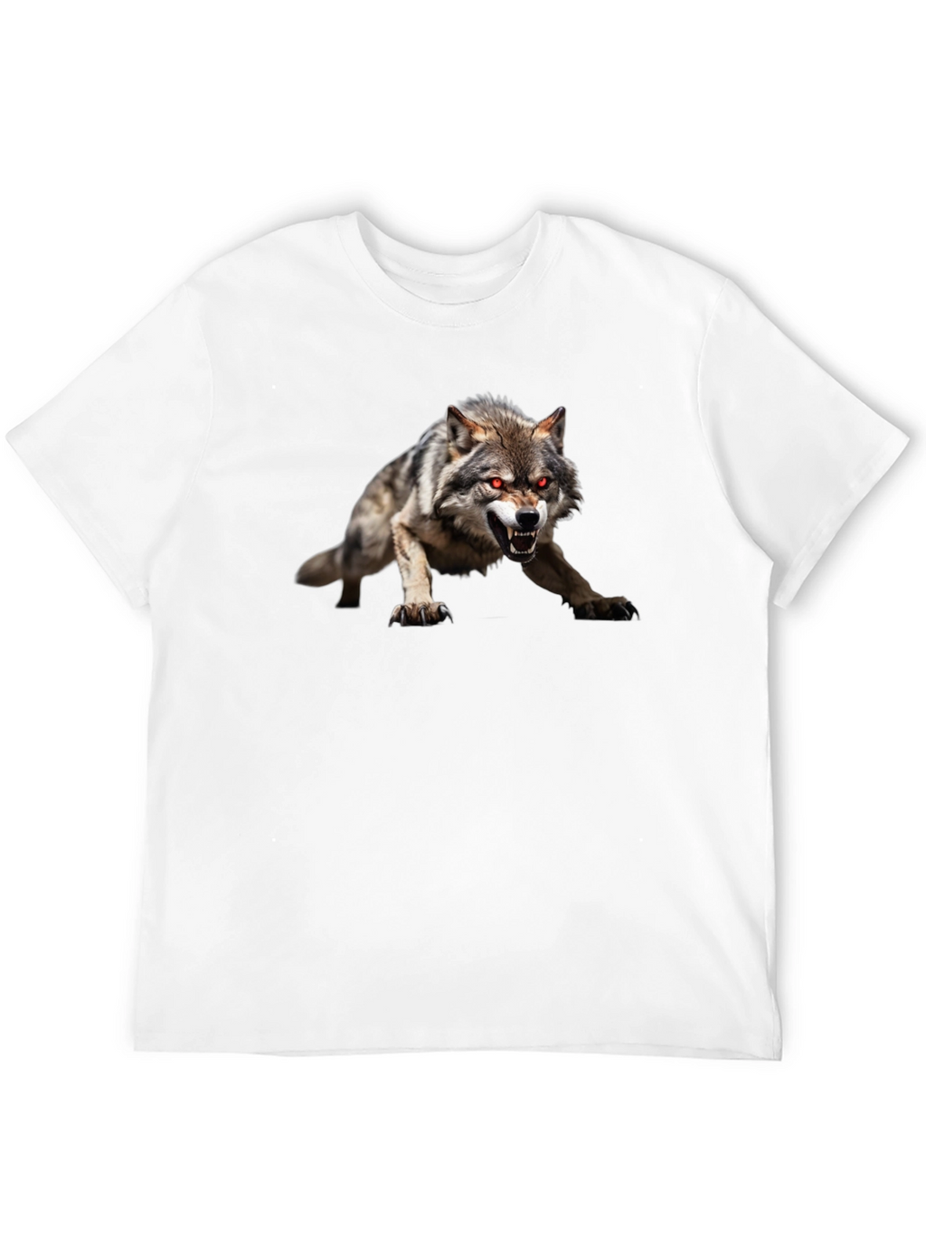 Mens Black Wolf Graphic Tee