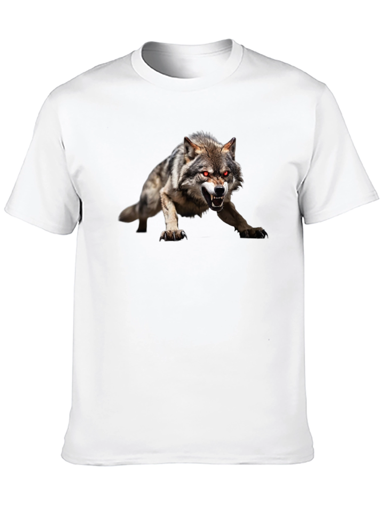Mens Black Wolf Graphic Tee