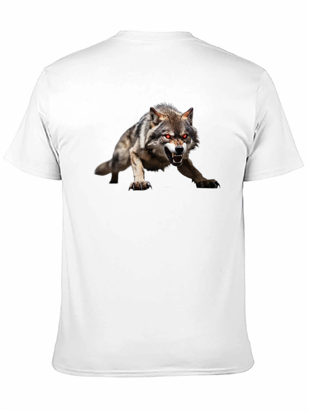 Mens Black Wolf Graphic Tee