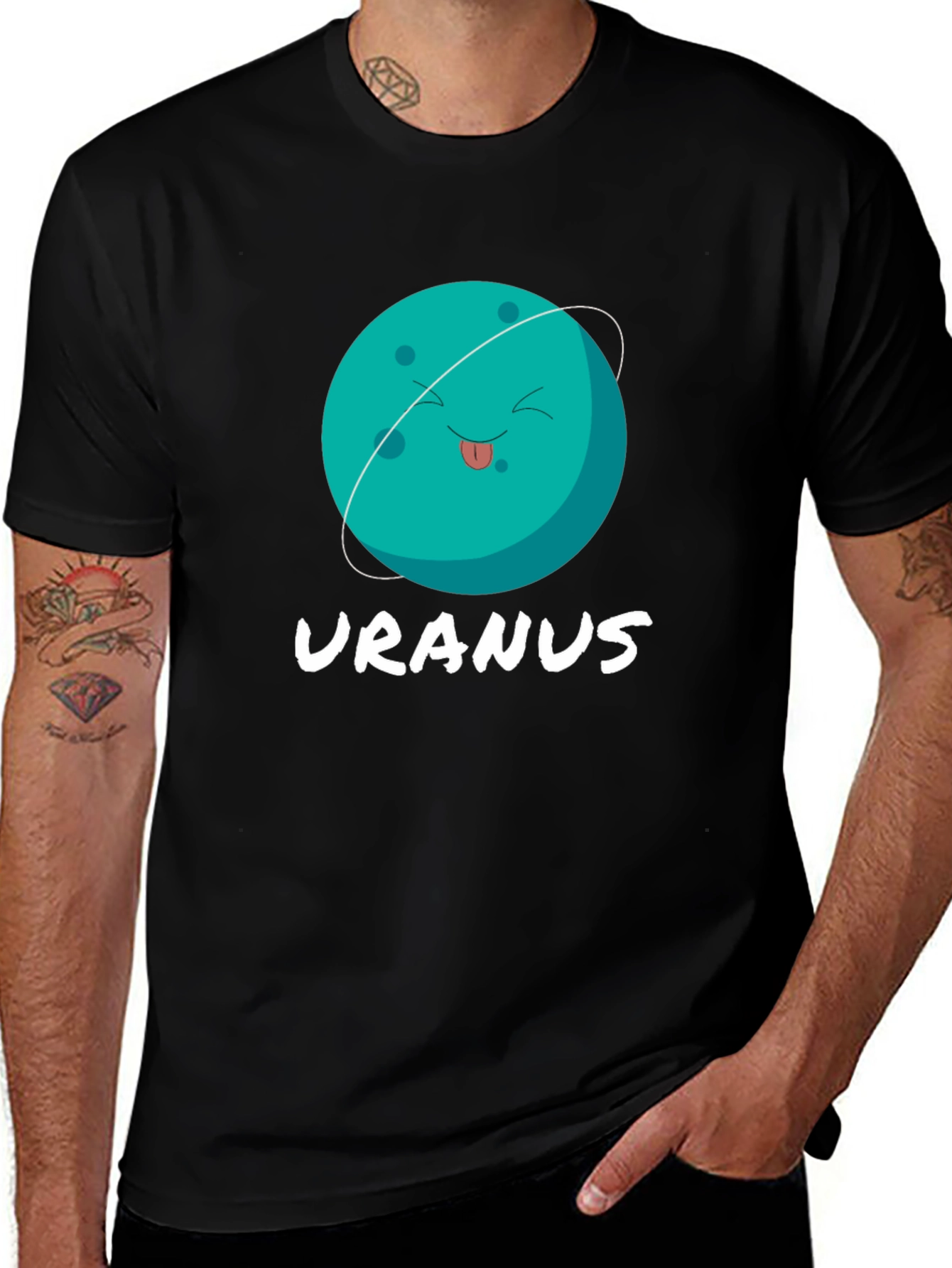 Uranus Graphic T-Shirt - Black Cotton Tee