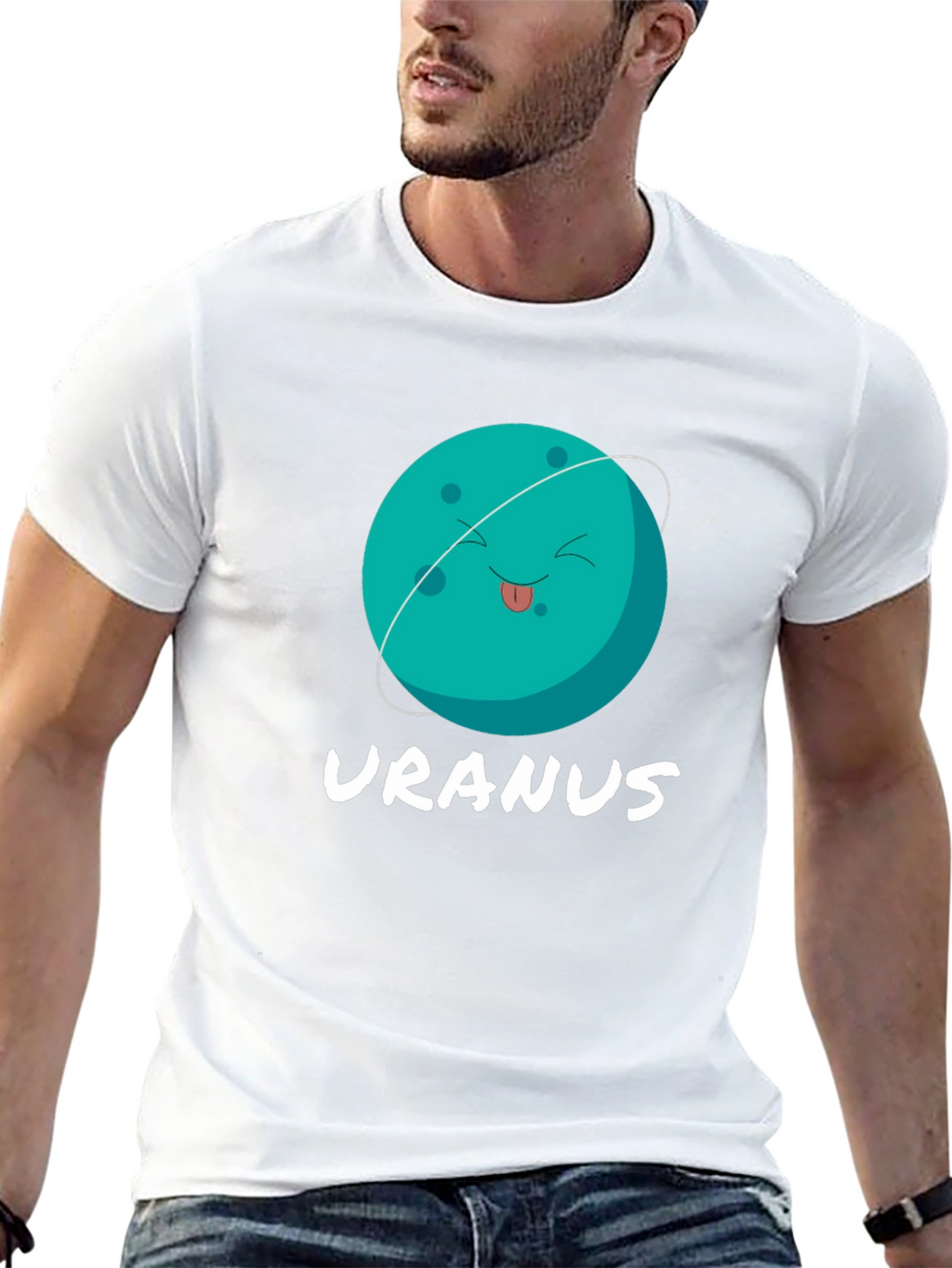 Uranus Graphic T-Shirt - Black Cotton Tee