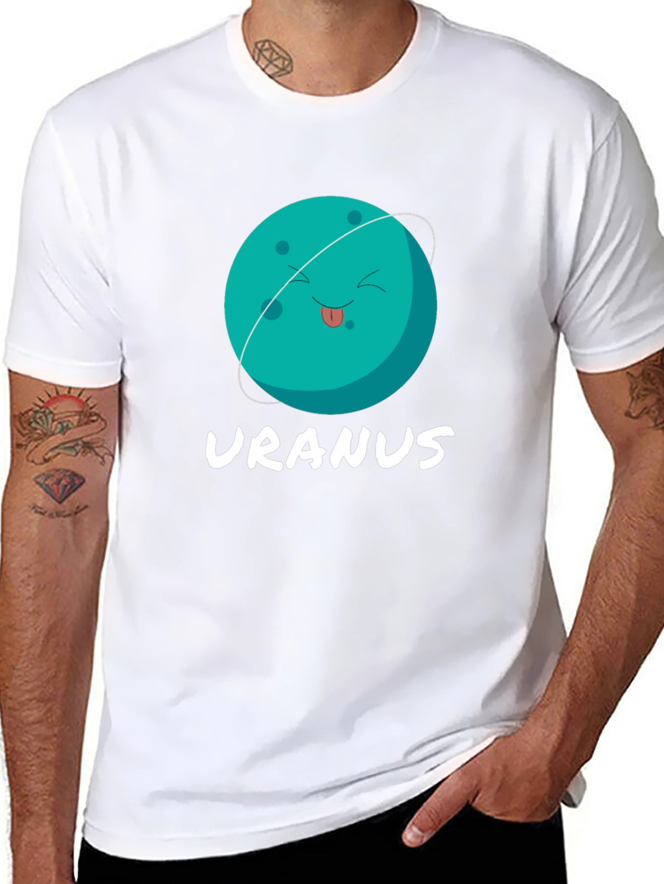 Uranus Graphic T-Shirt - Black Cotton Tee
