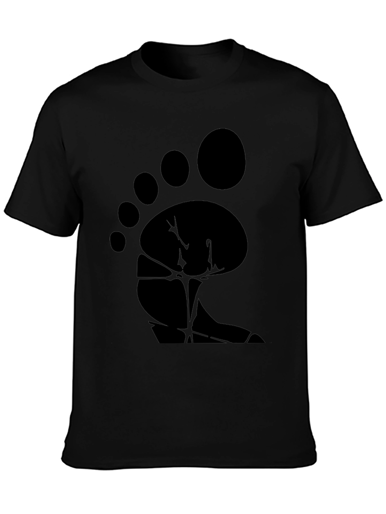 Bigfoot Footprint Graphic Tee - Black