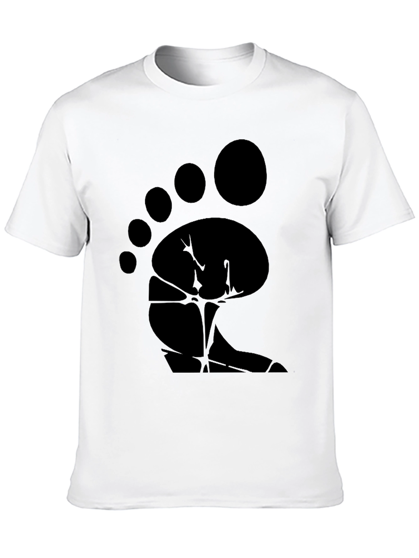Bigfoot Footprint Graphic Tee - Black