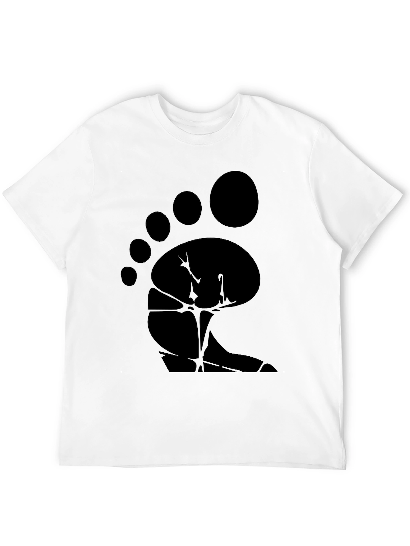 Bigfoot Footprint Graphic Tee - Black