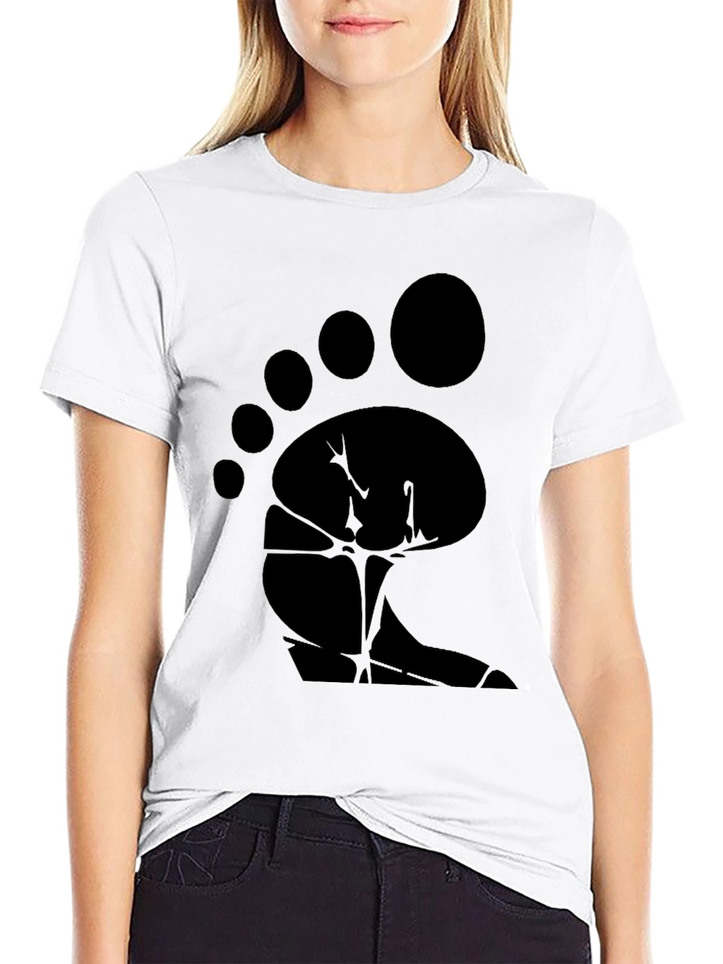 Bigfoot Footprint Graphic Tee - Black