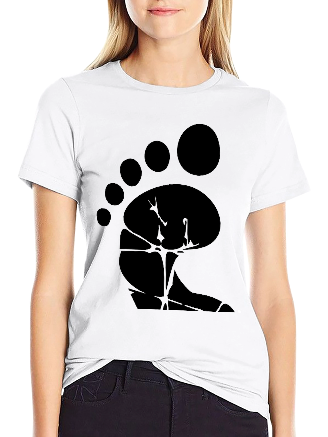 Bigfoot Footprint Graphic Tee - Black