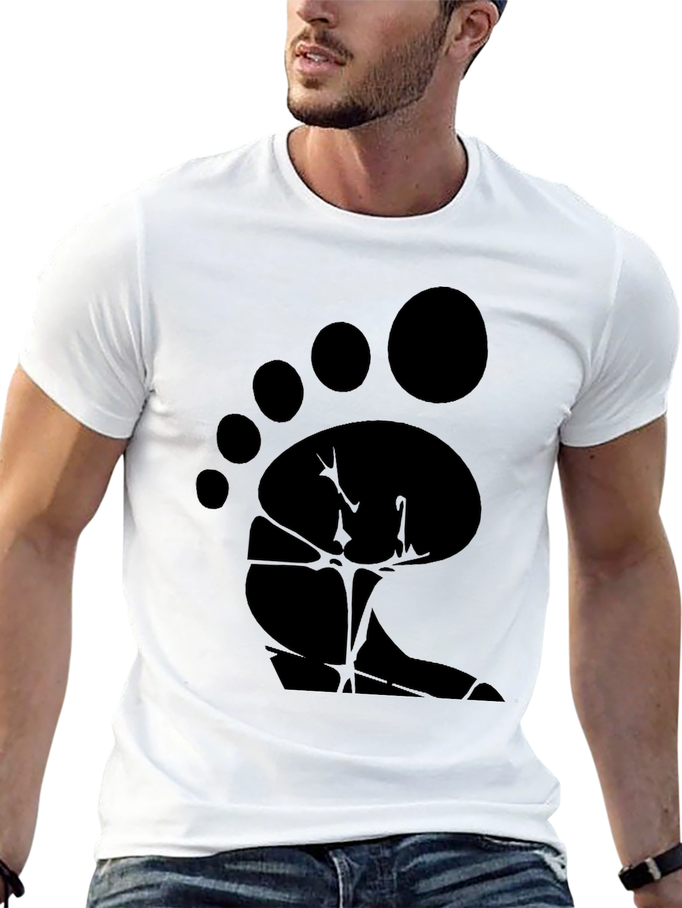 Bigfoot Footprint Graphic Tee - Black