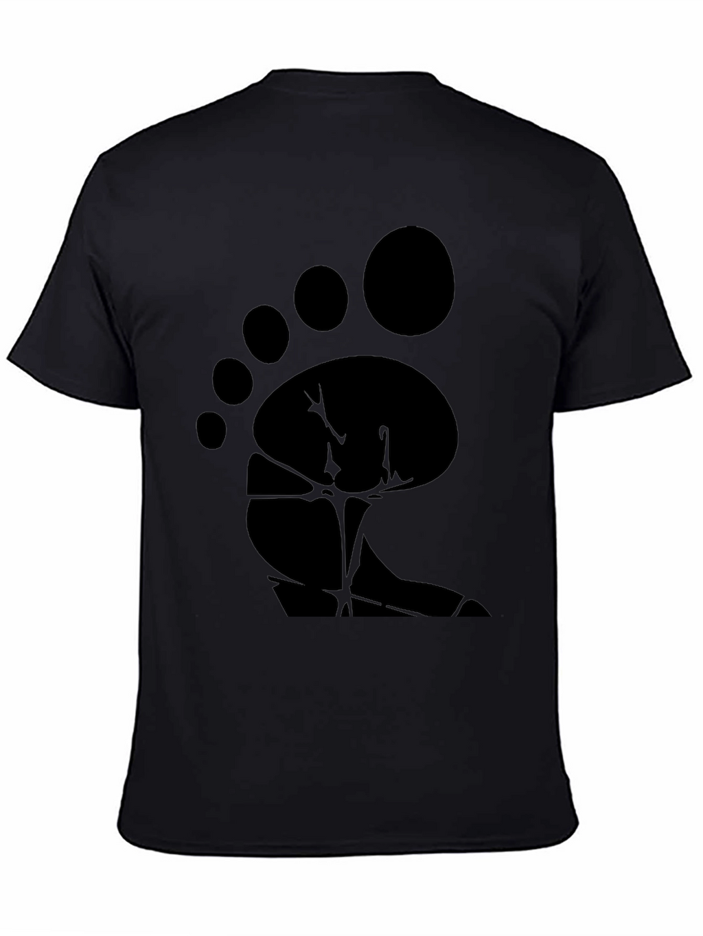 Bigfoot Footprint Graphic Tee - Black