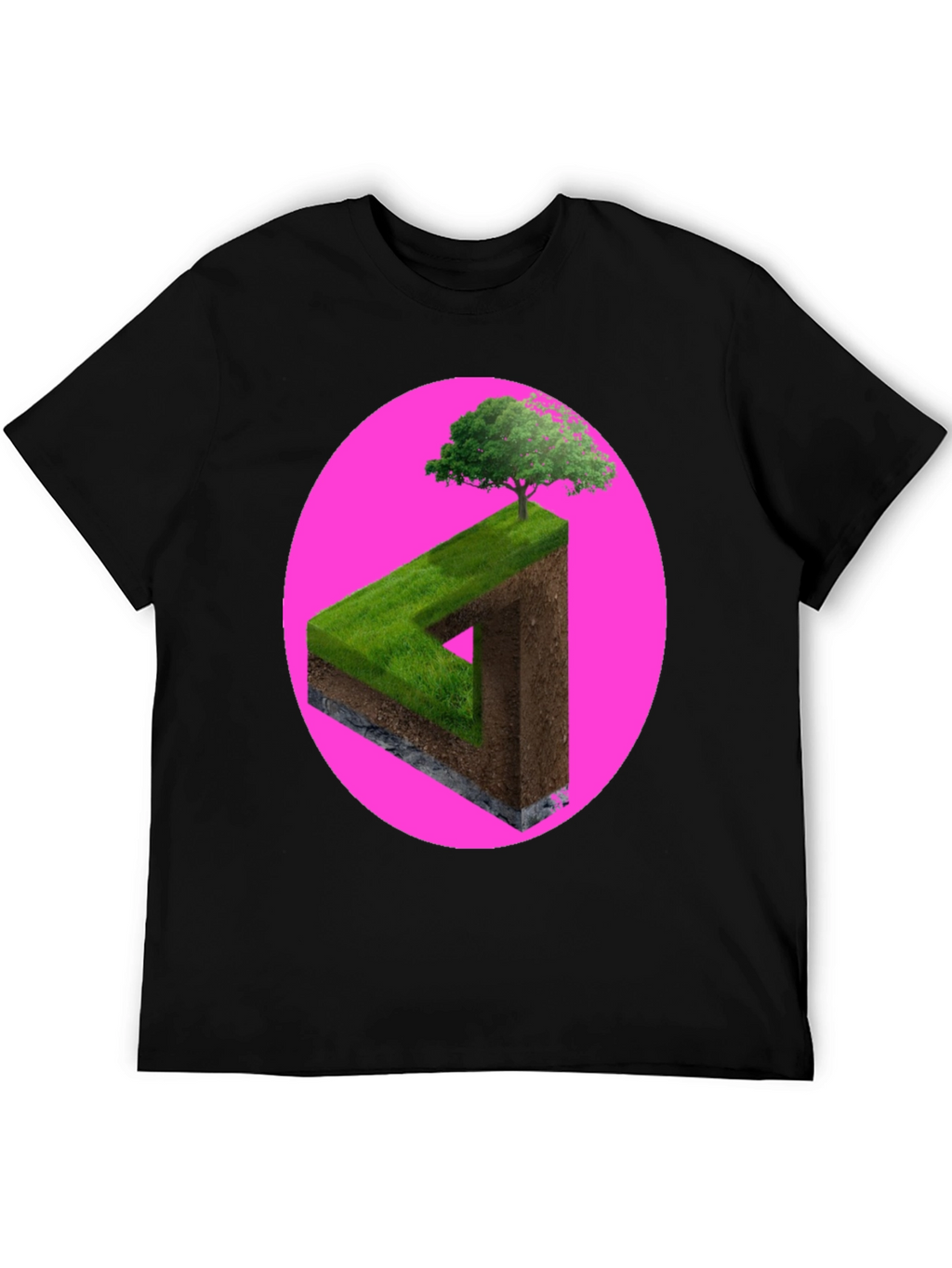 Impossible Triangle Tree Tee - Optical Illusion Shirt