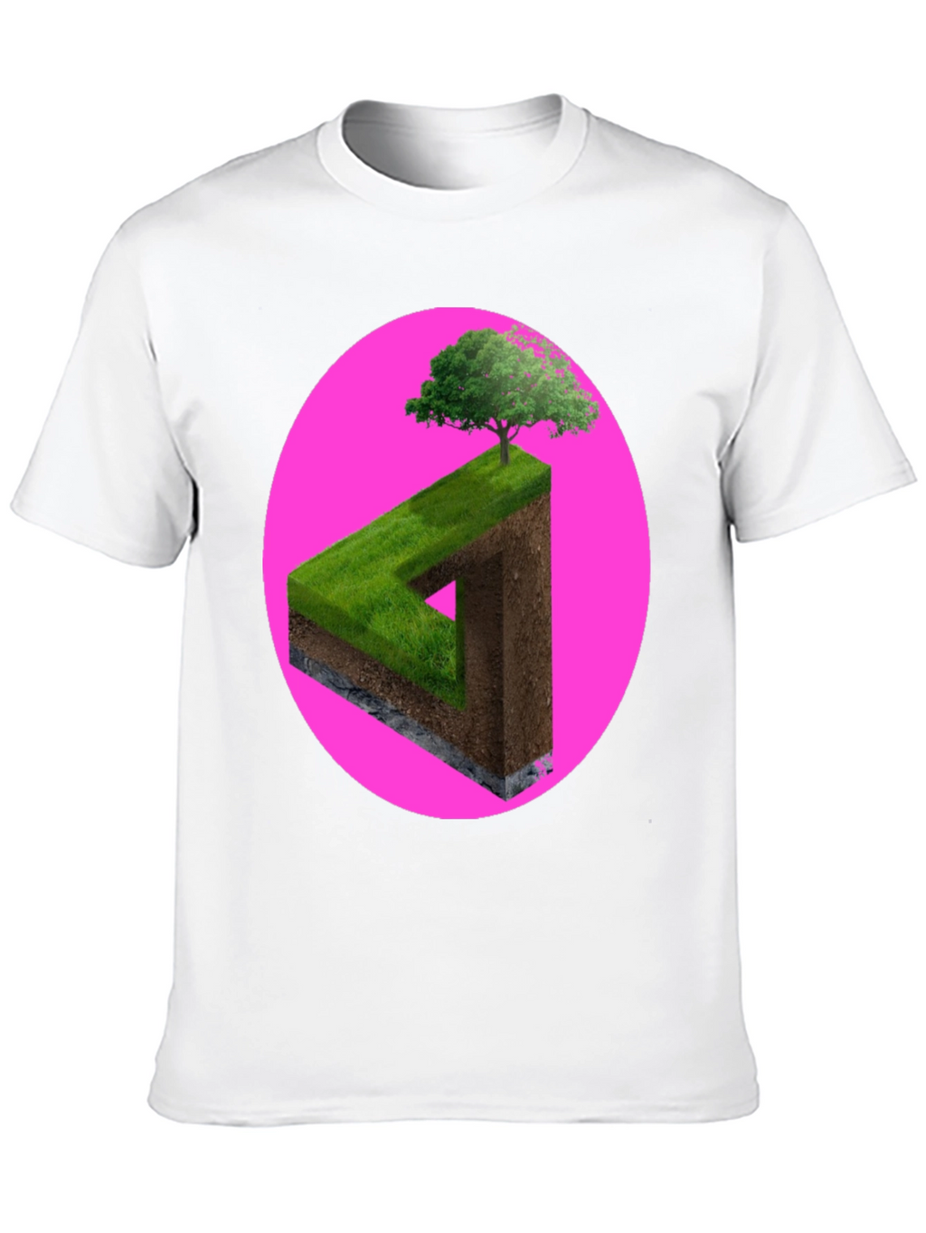 Impossible Triangle Tree Tee - Optical Illusion Shirt