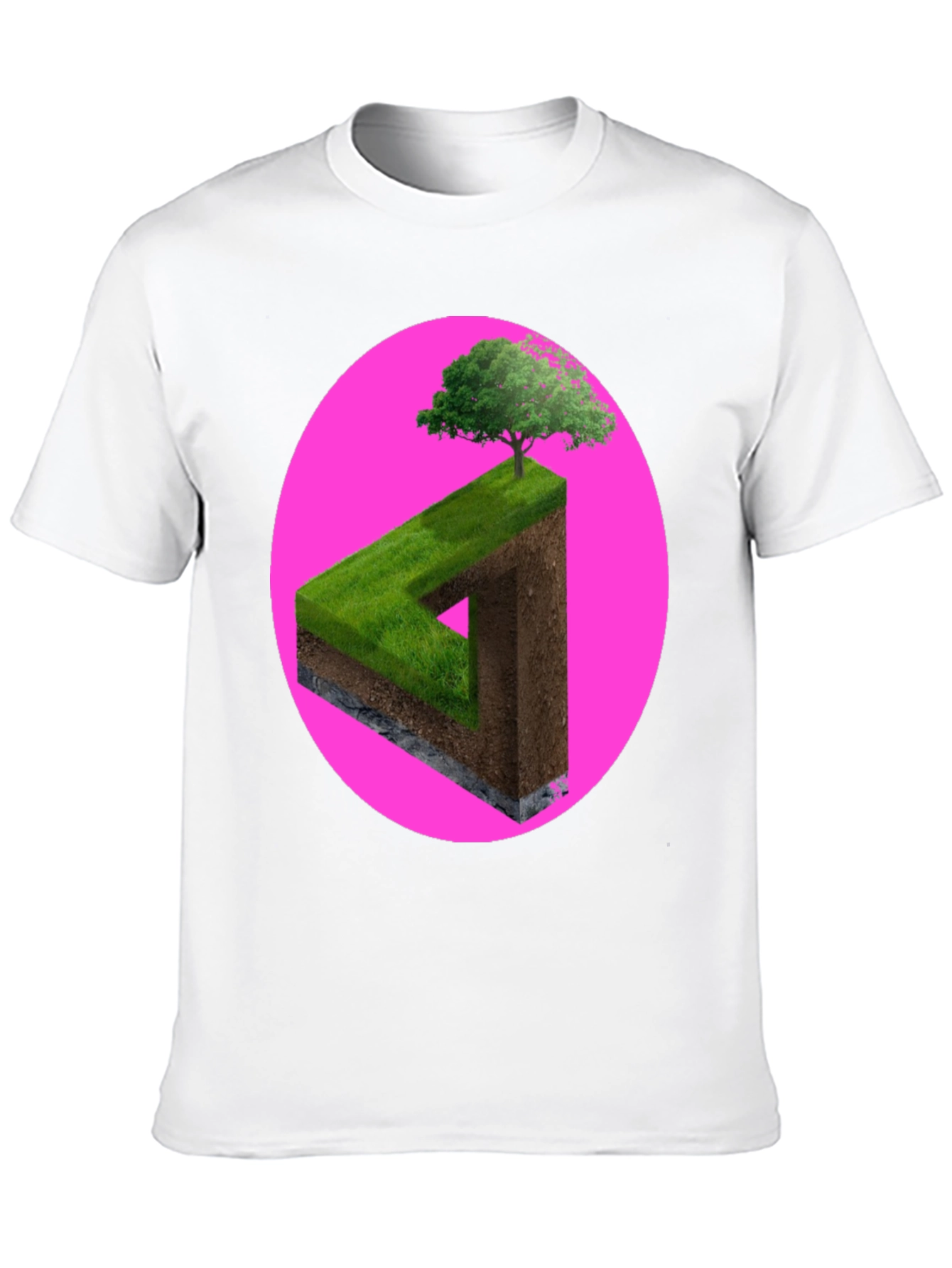 Impossible Triangle Tree Tee - Optical Illusion Shirt