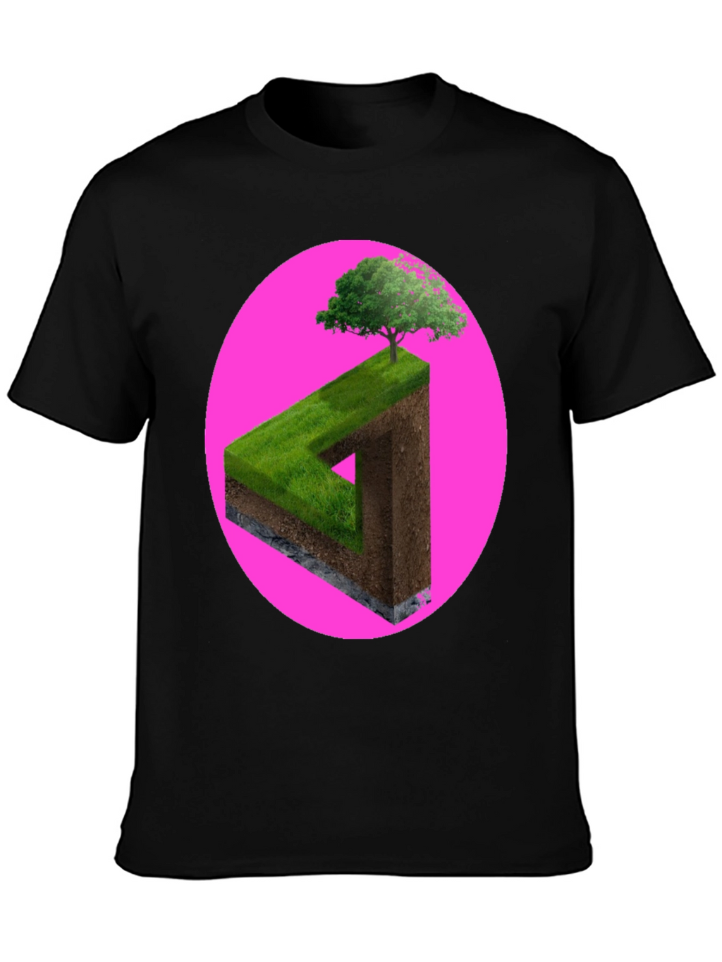 Impossible Triangle Tree Tee - Optical Illusion Shirt