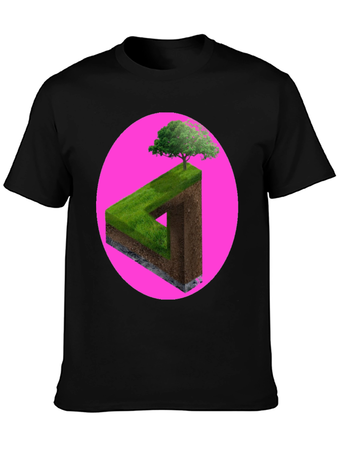 Impossible Triangle Tree Tee - Optical Illusion Shirt
