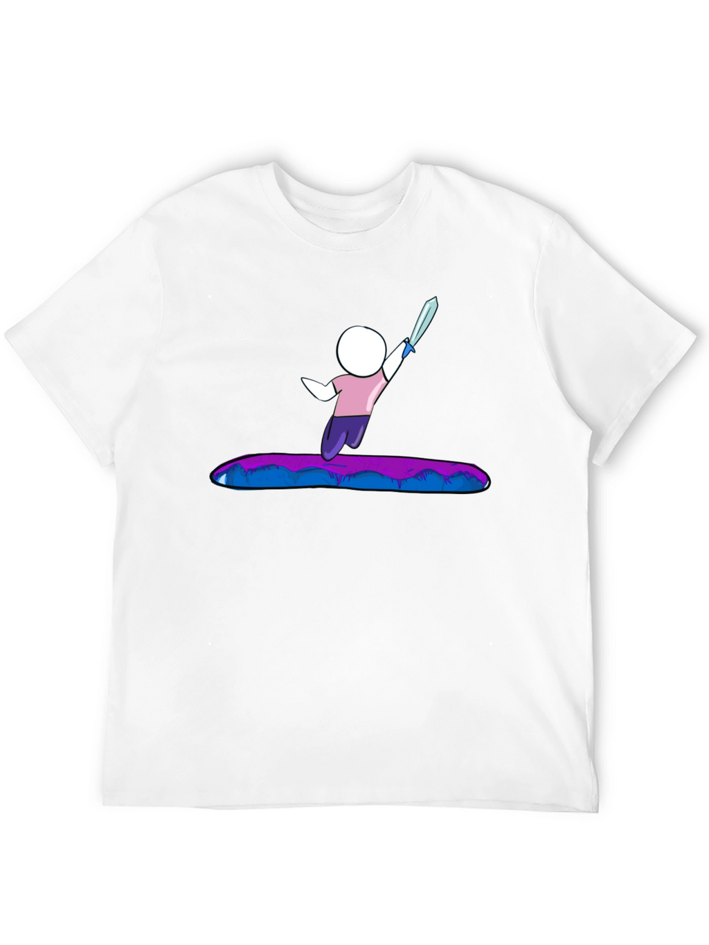 Stick Figure Warrior T-Shirt - Black