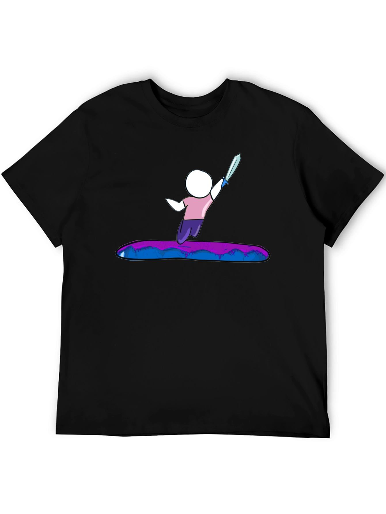 Stick Figure Warrior T-Shirt - Black