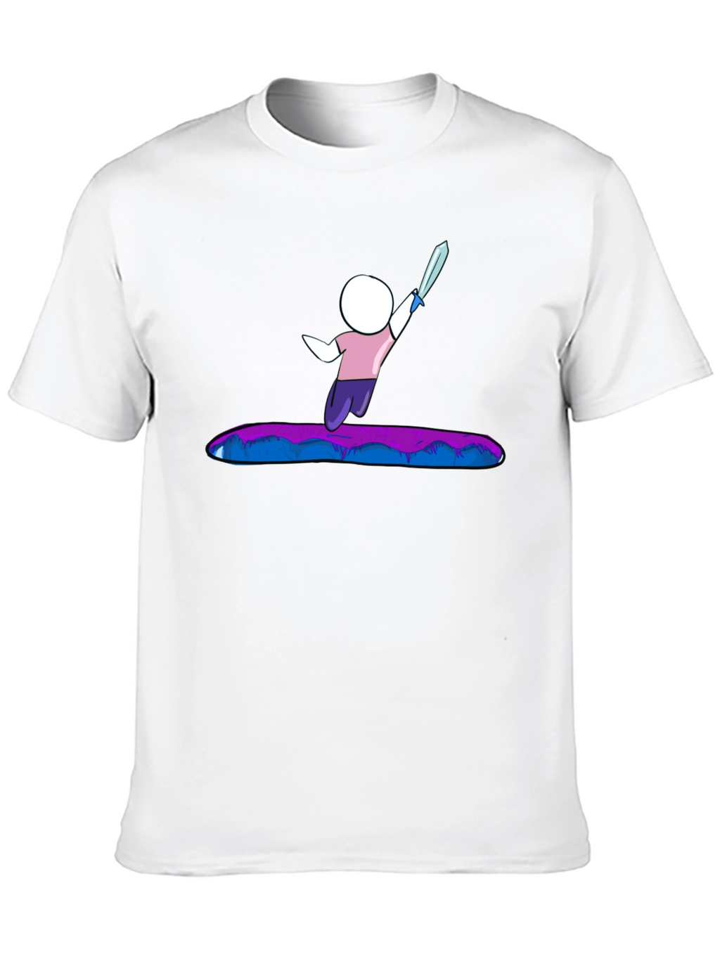Stick Figure Warrior T-Shirt - Black