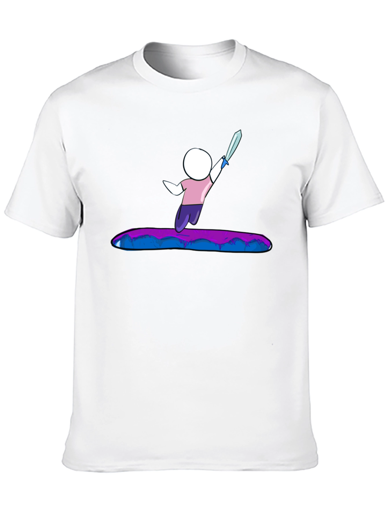 Stick Figure Warrior T-Shirt - Black