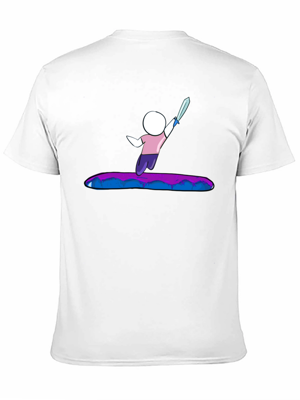 Stick Figure Warrior T-Shirt - Black