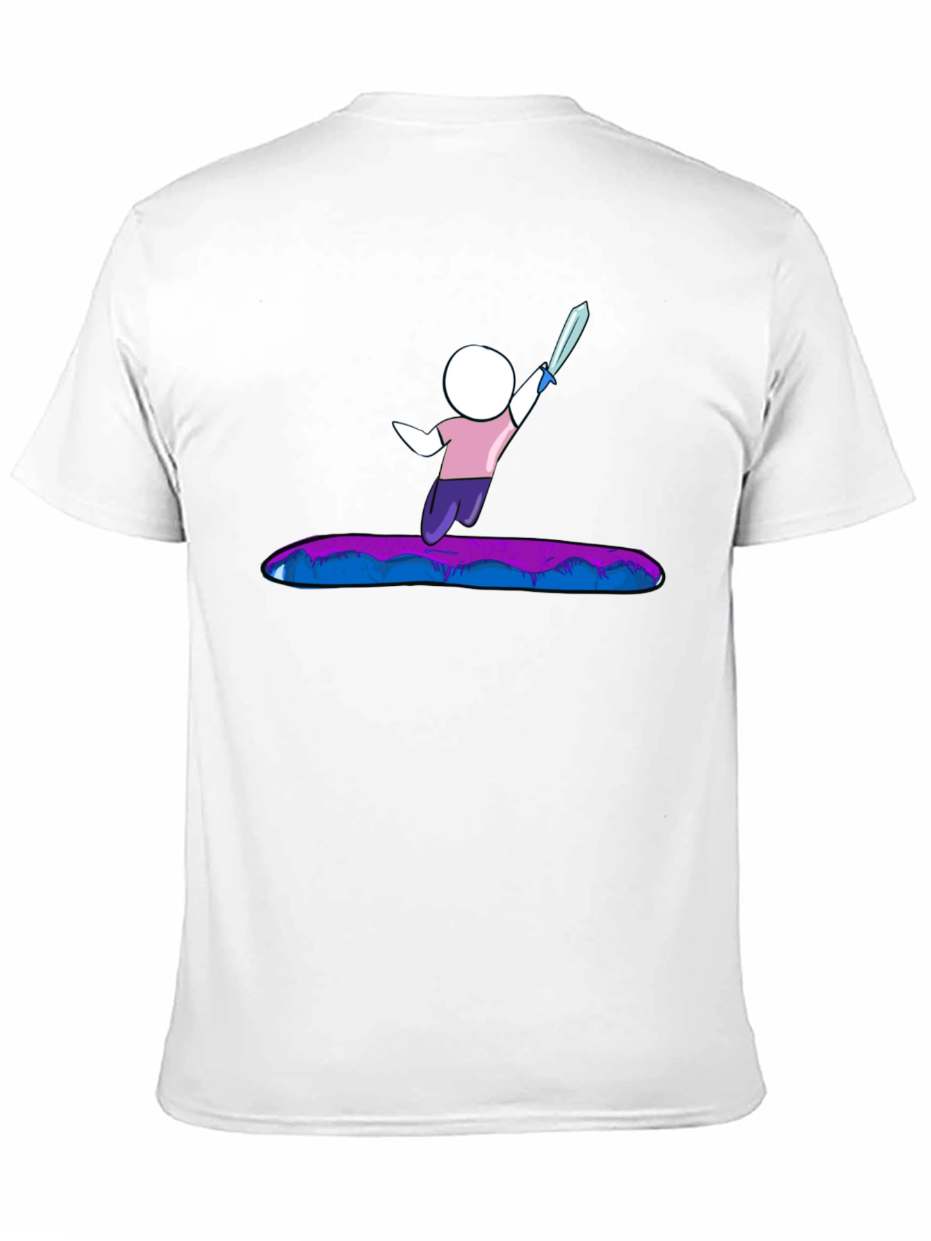Stick Figure Warrior T-Shirt - Black