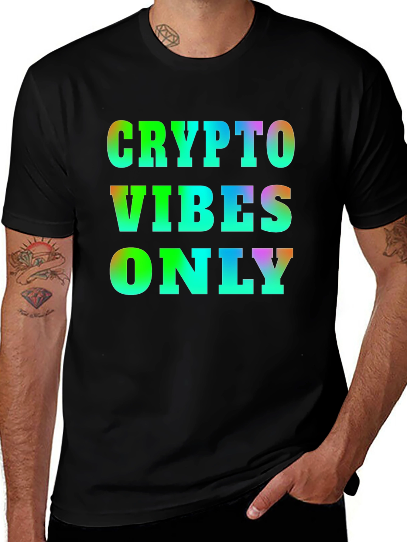 Crypto Vibes Only T-Shirt - Colorful Graphic Tee