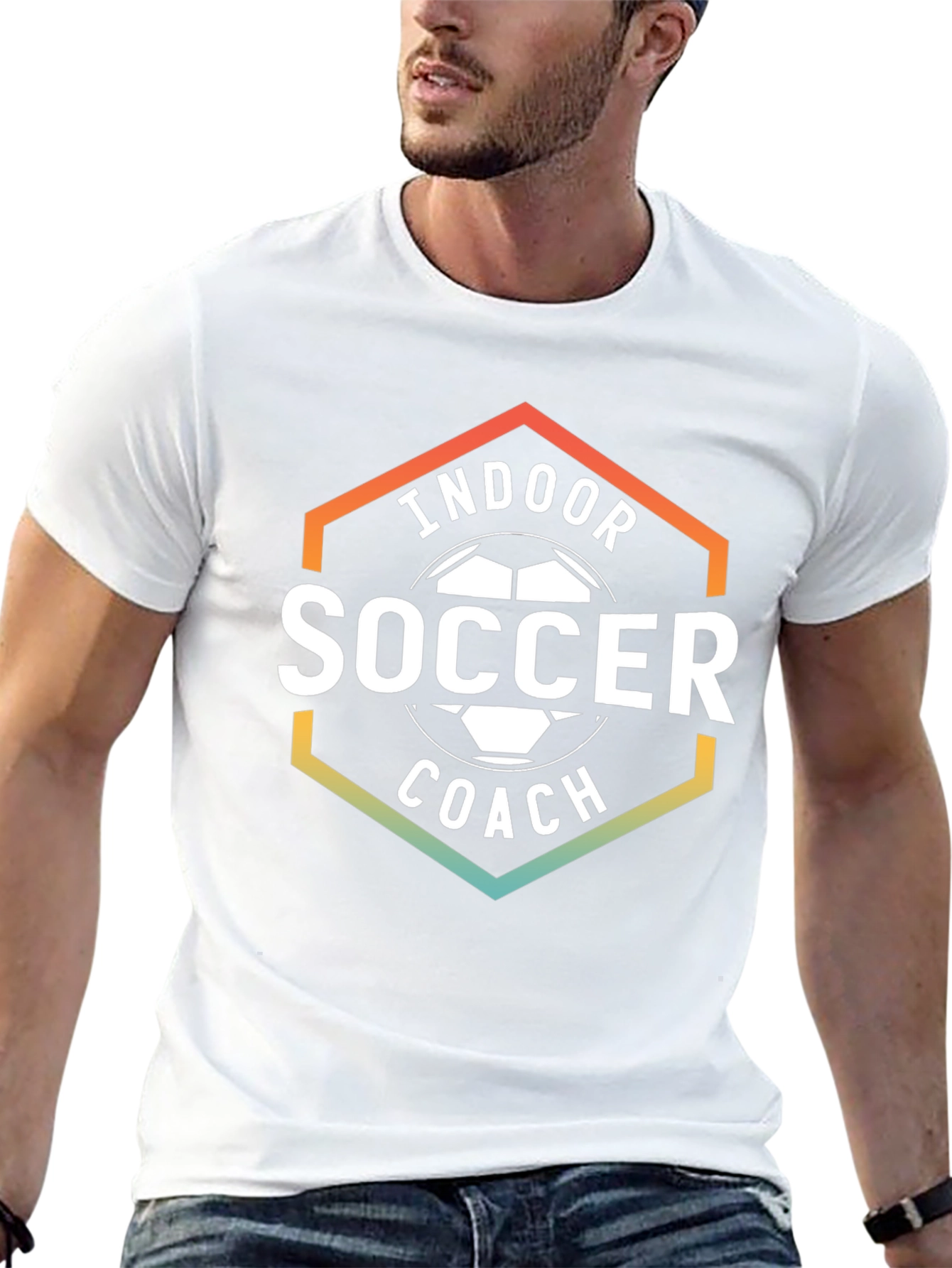 Indoor Soccer Coach Graphic T-Shirt