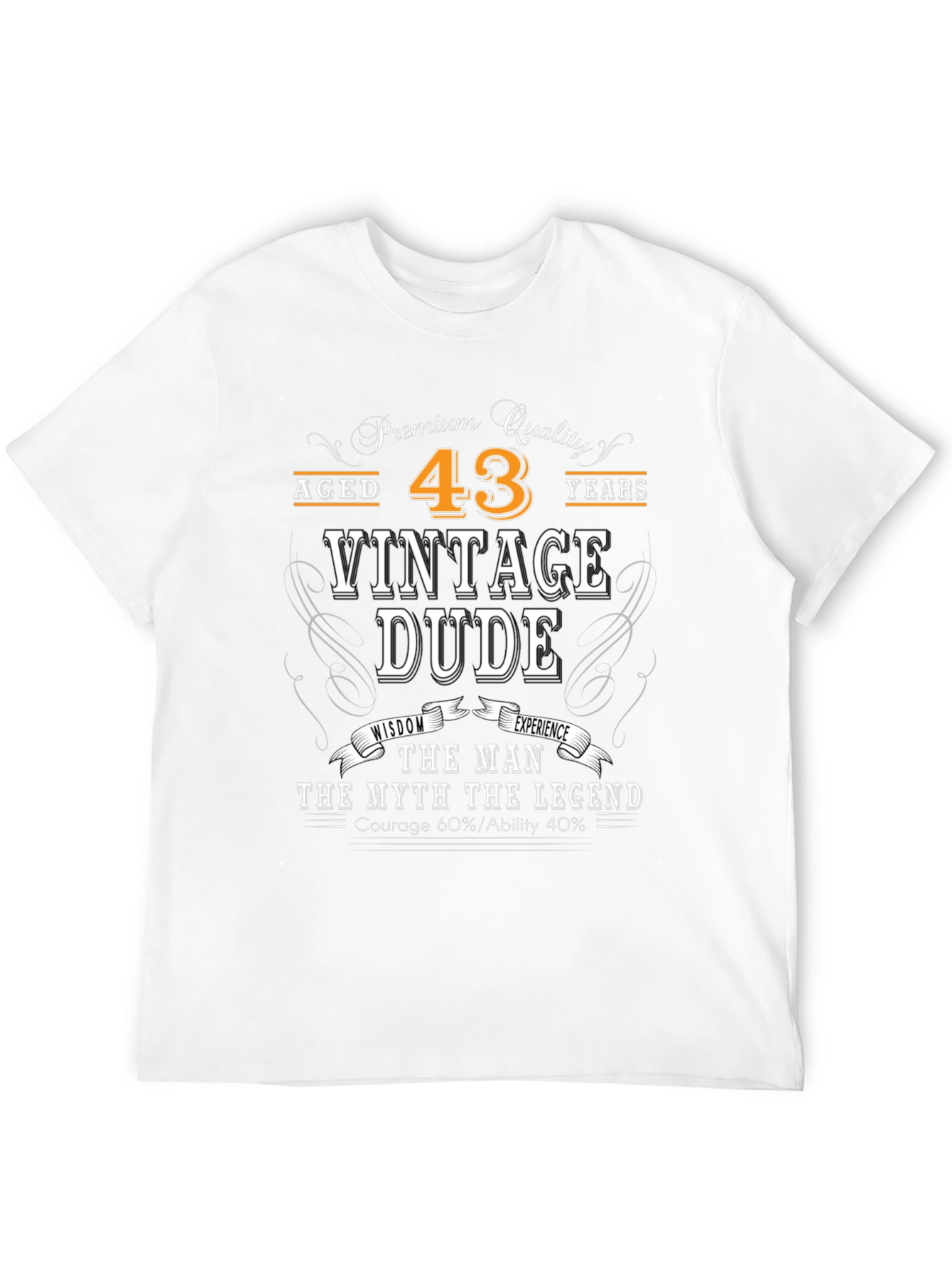 Vintage Dude 43rd Birthday T-Shirt