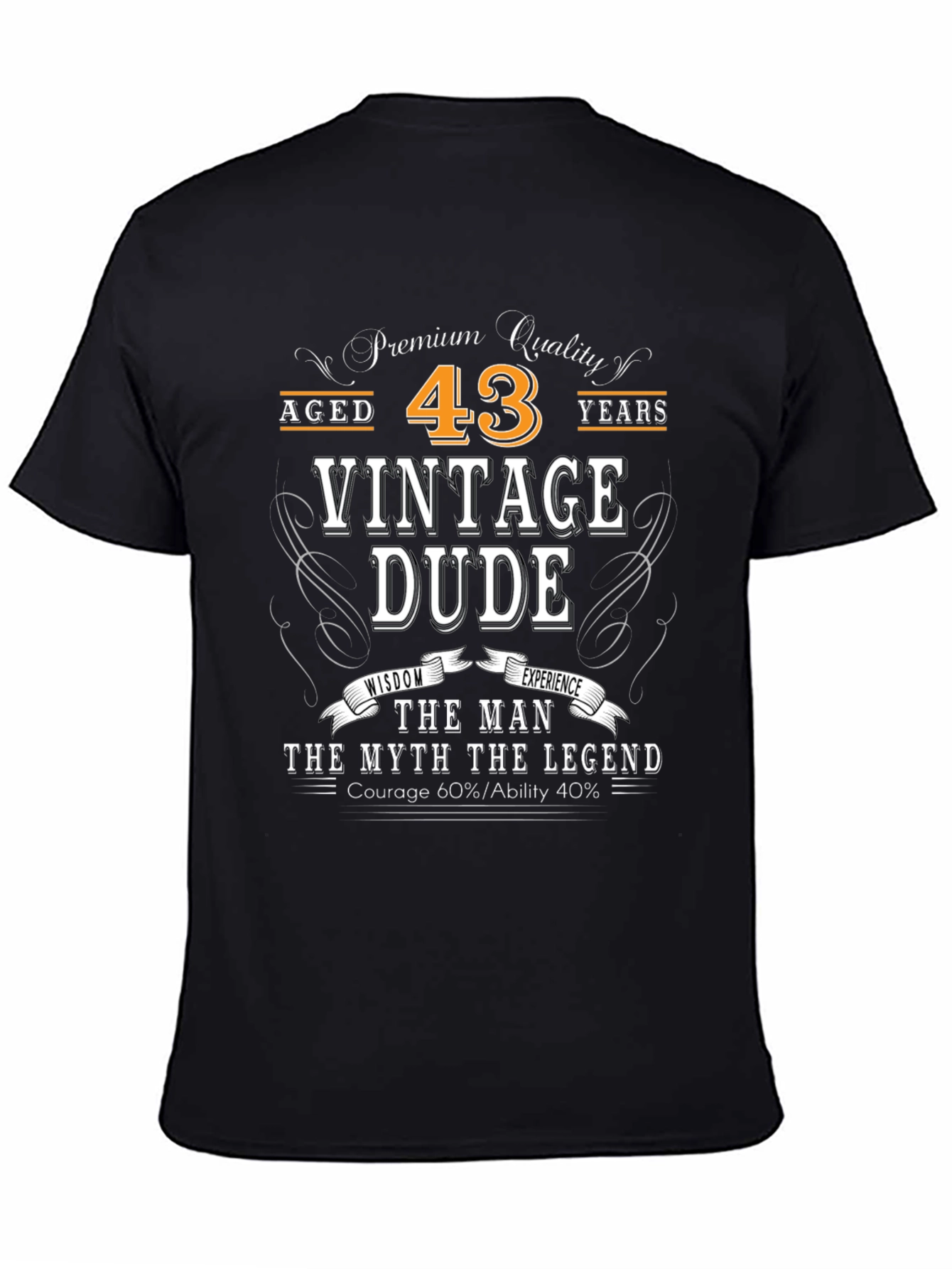 Vintage Dude 43rd Birthday T-Shirt