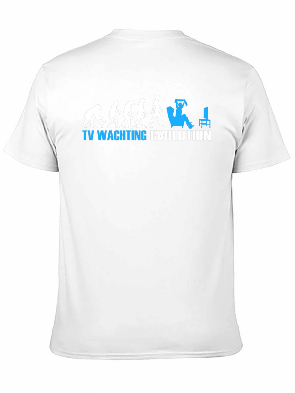 TV Watching Evolution Graphic Tee - Black Cotton T-Shirt