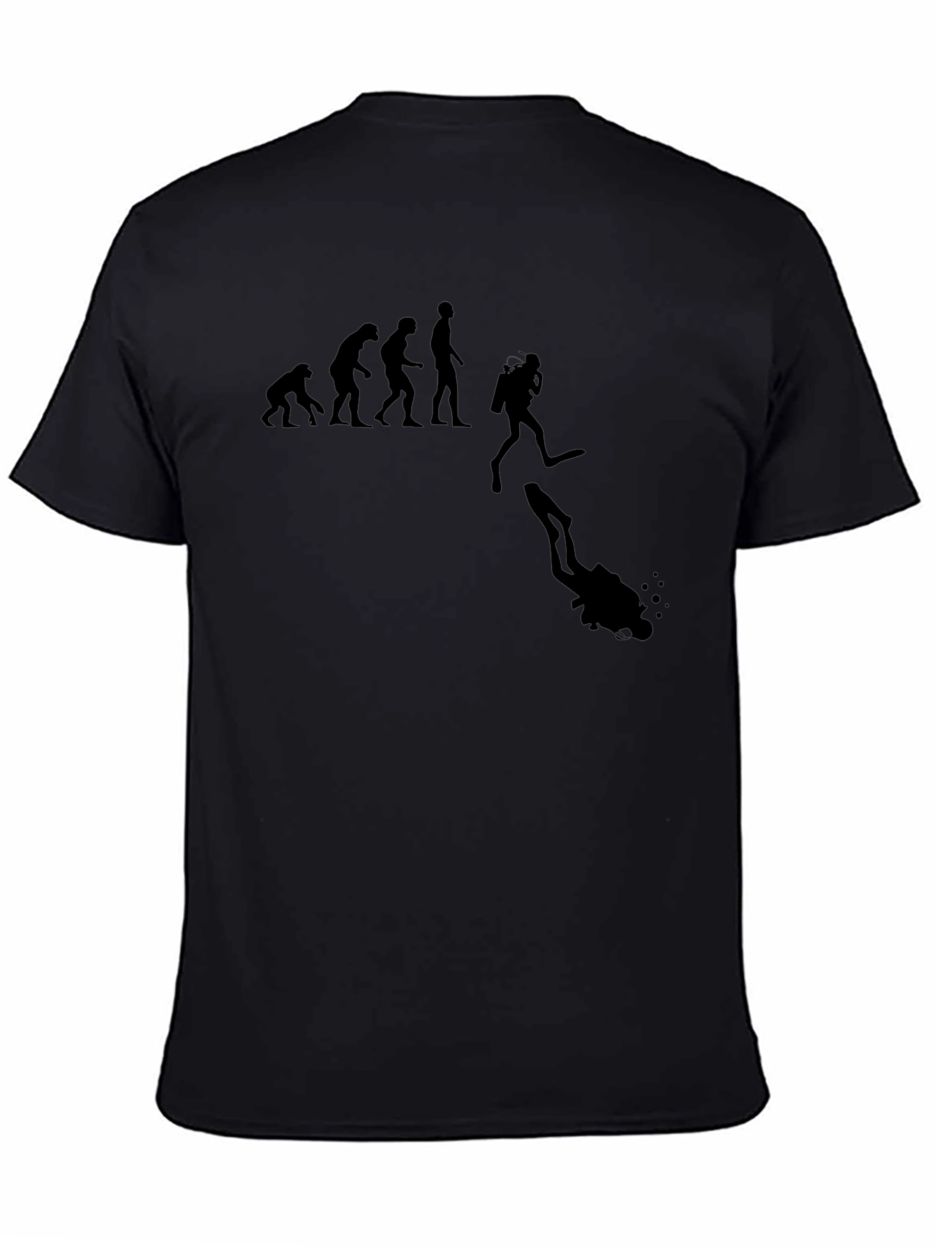 Evolution of Diving Black T-Shirt