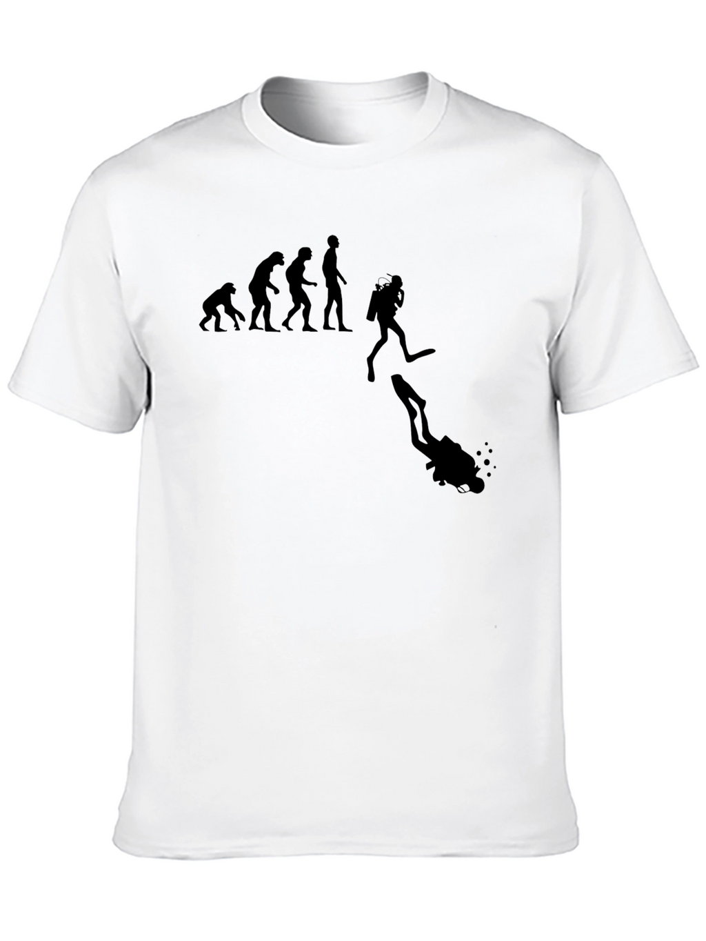 Evolution of Diving Black T-Shirt