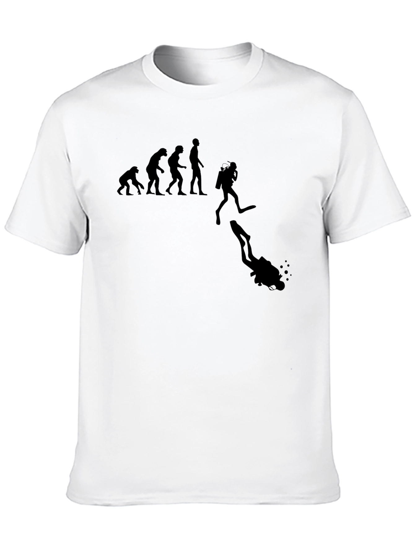 Evolution of Diving Black T-Shirt