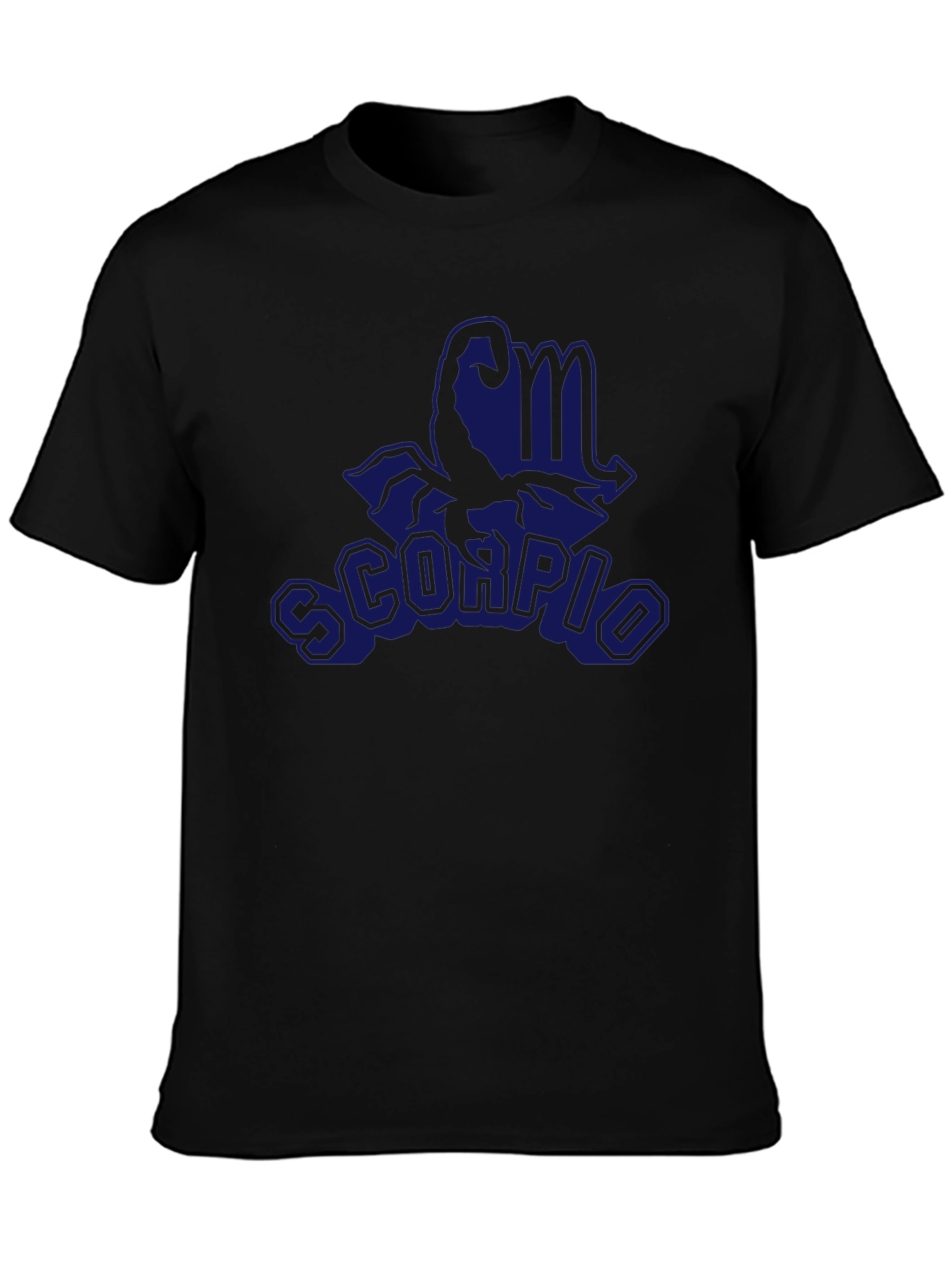 Scorpio Zodiac Graphic Tee - Black Cotton Comfort