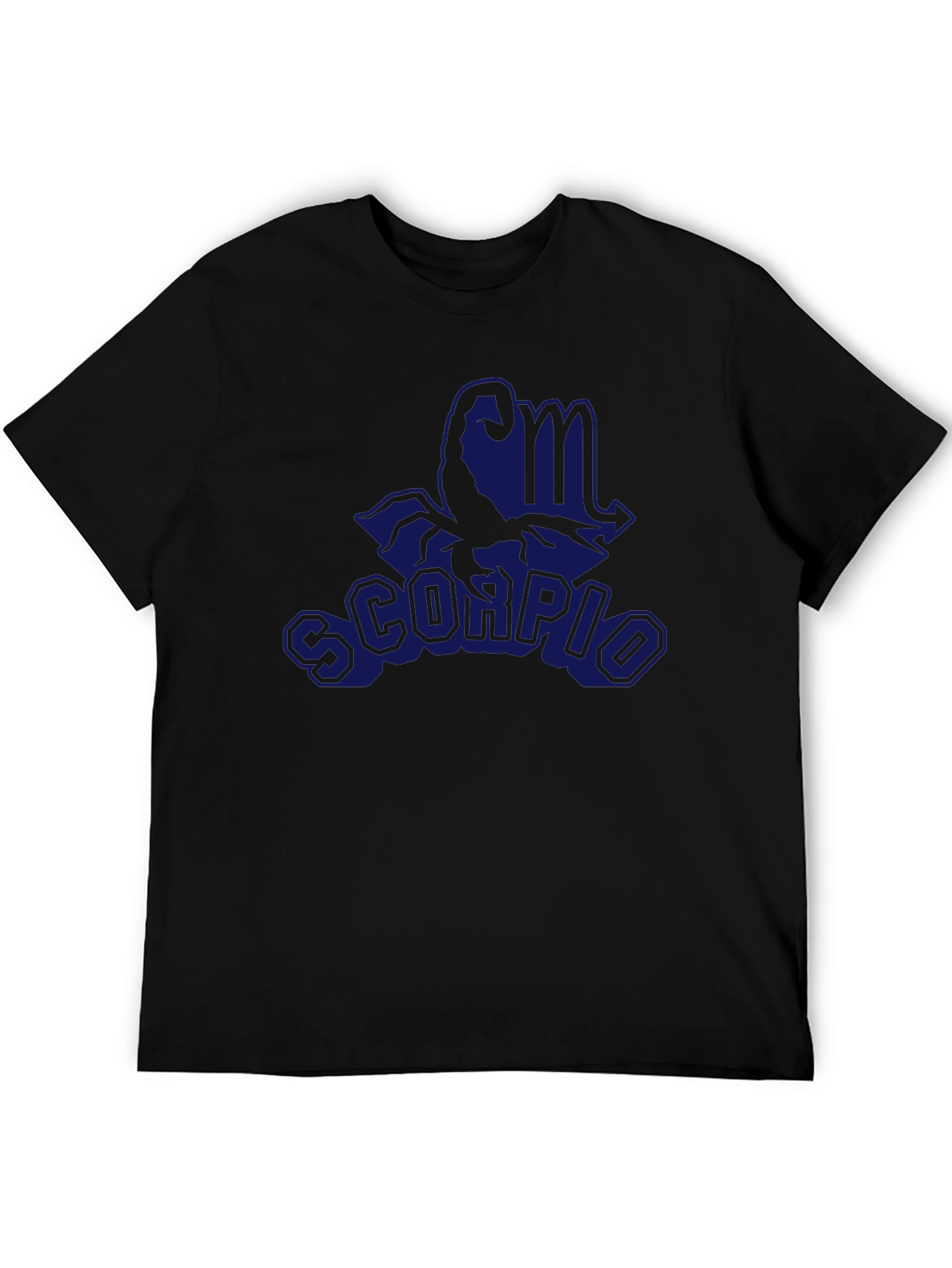 Scorpio Zodiac Graphic Tee - Black Cotton Comfort