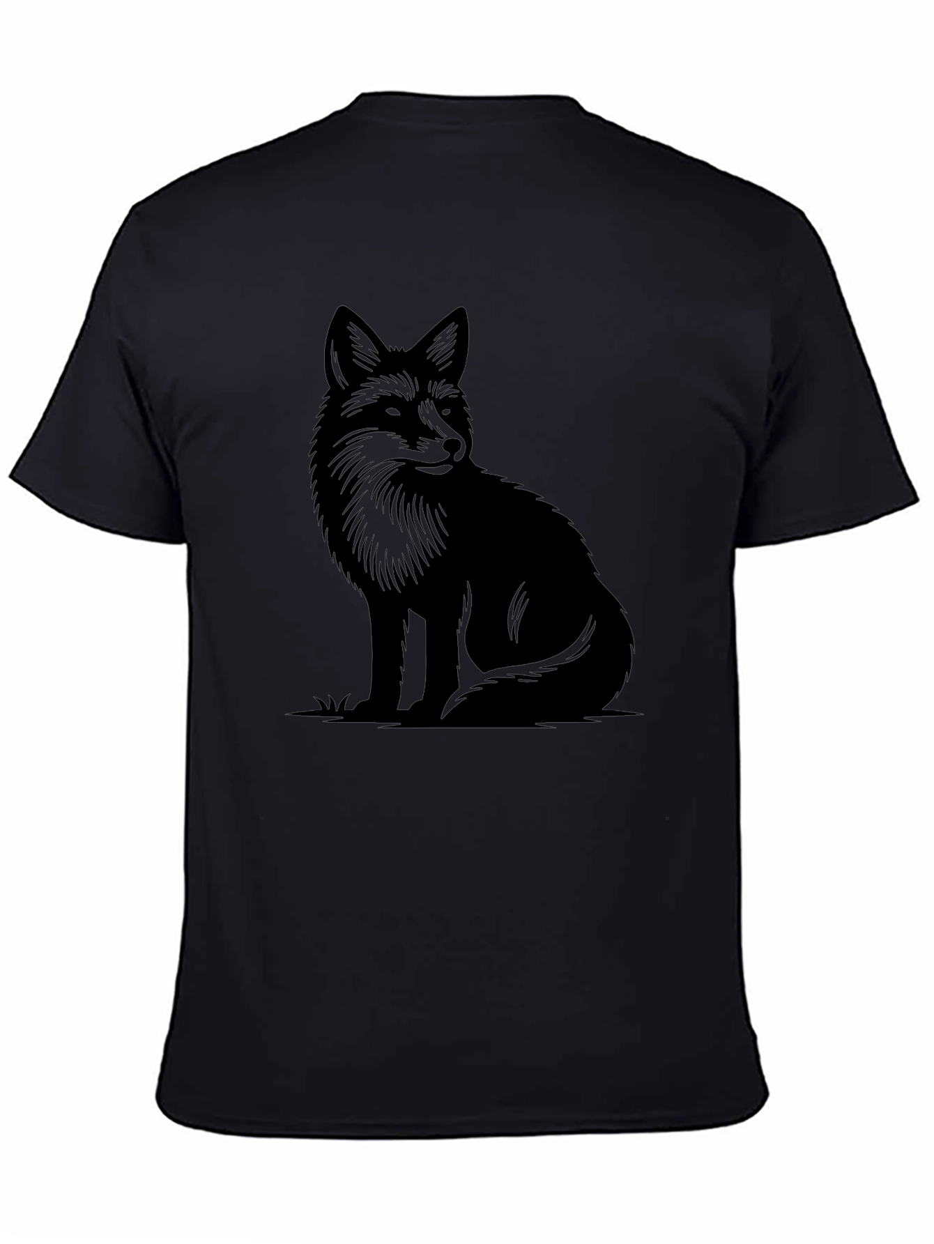 Black Fox Graphic Tee - Mens Short Sleeve Shirt