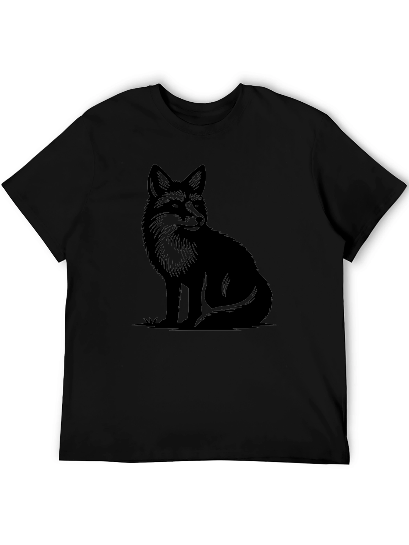 Black Fox Graphic Tee - Mens Short Sleeve Shirt