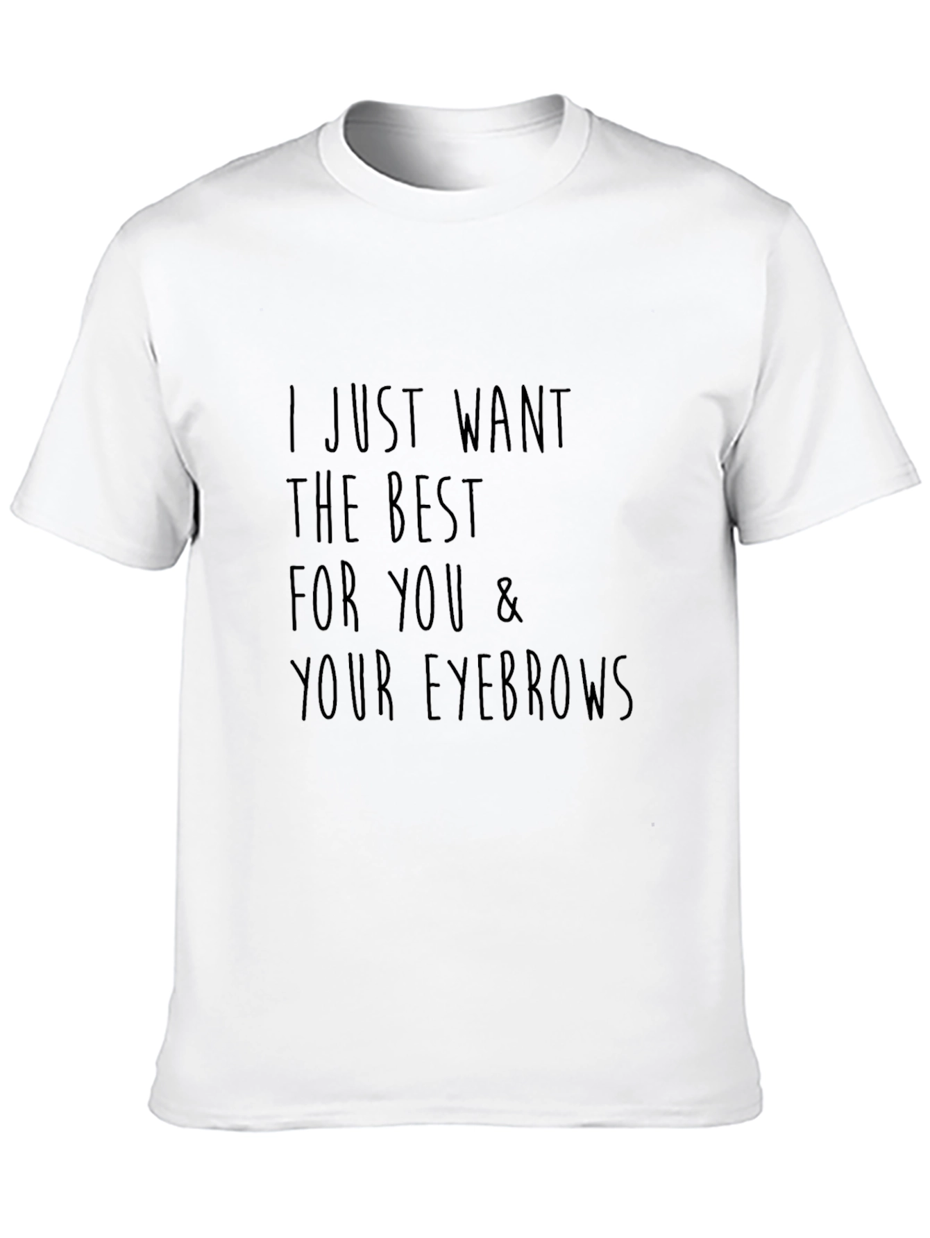 Funny Eyebrows Graphic T-Shirt - Unisex Black Tee