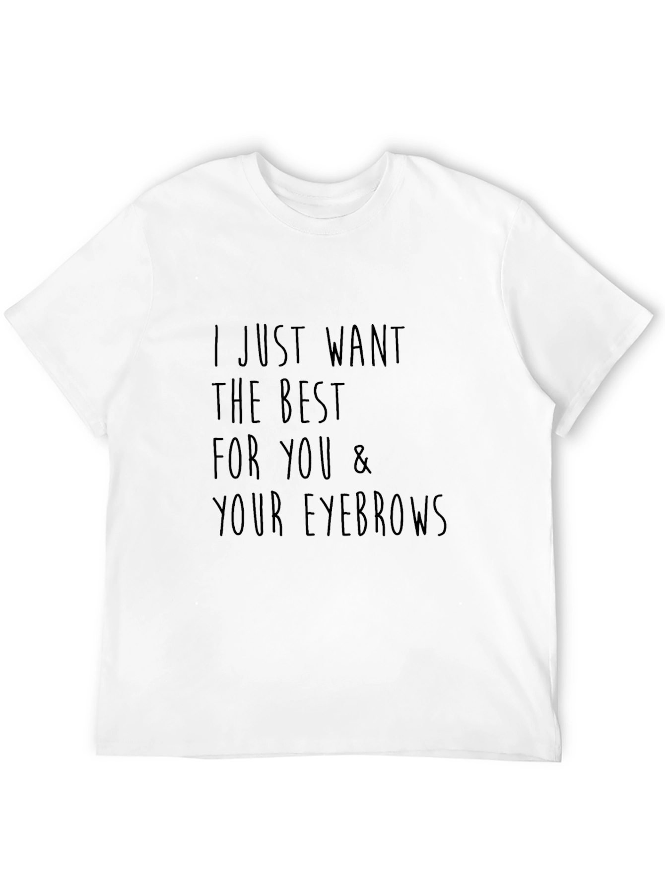 Funny Eyebrows Graphic T-Shirt - Unisex Black Tee