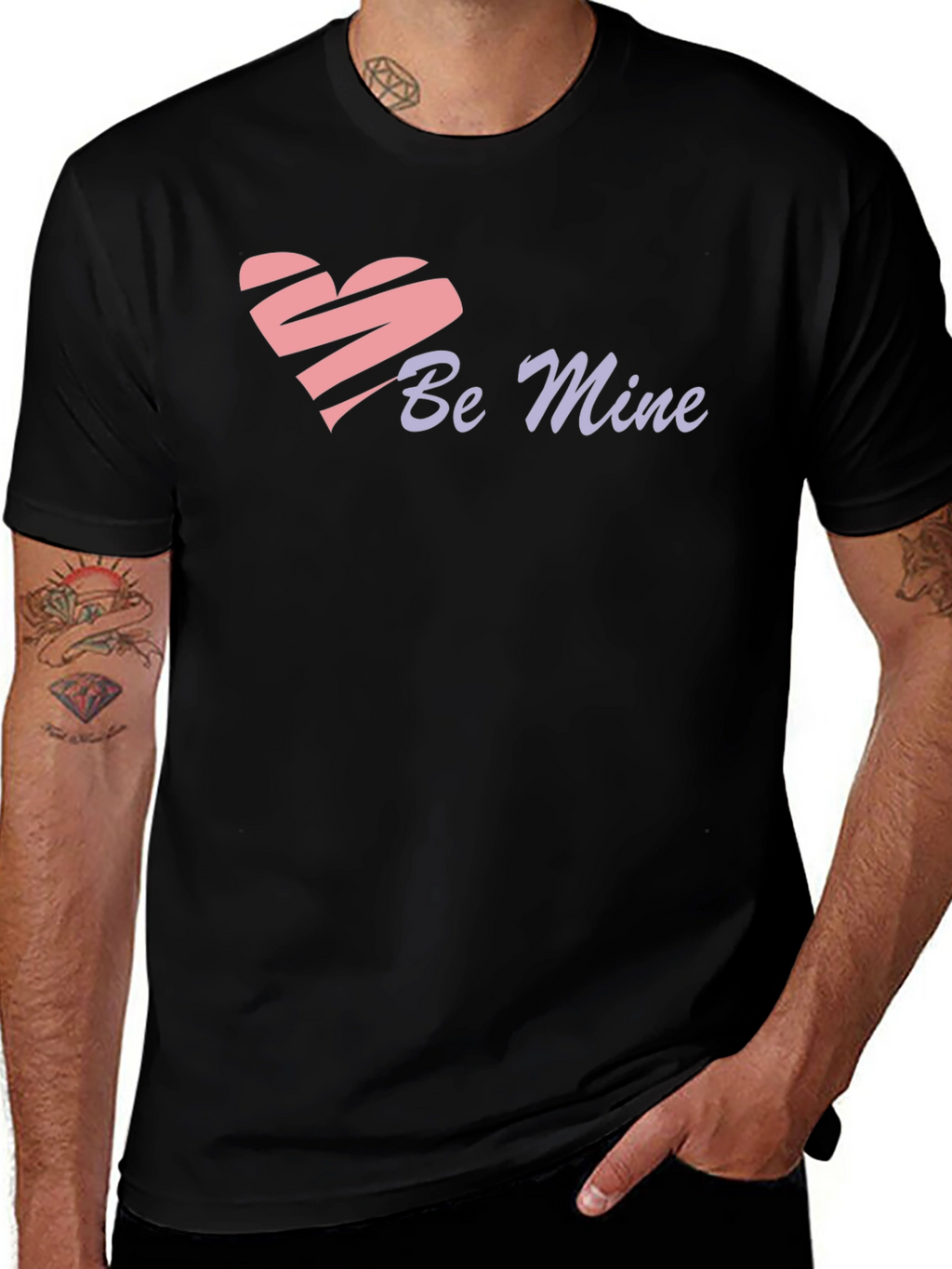 Be Mine Heart Graphic T-Shirt - Valentines Day