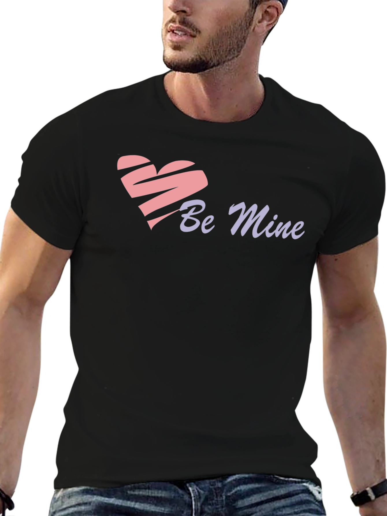 Be Mine Heart Graphic T-Shirt - Valentines Day