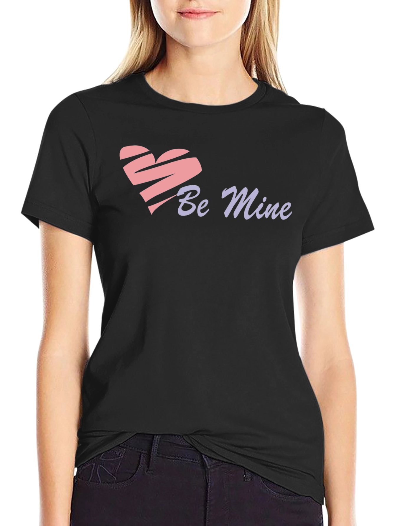 Be Mine Heart Graphic T-Shirt - Valentines Day