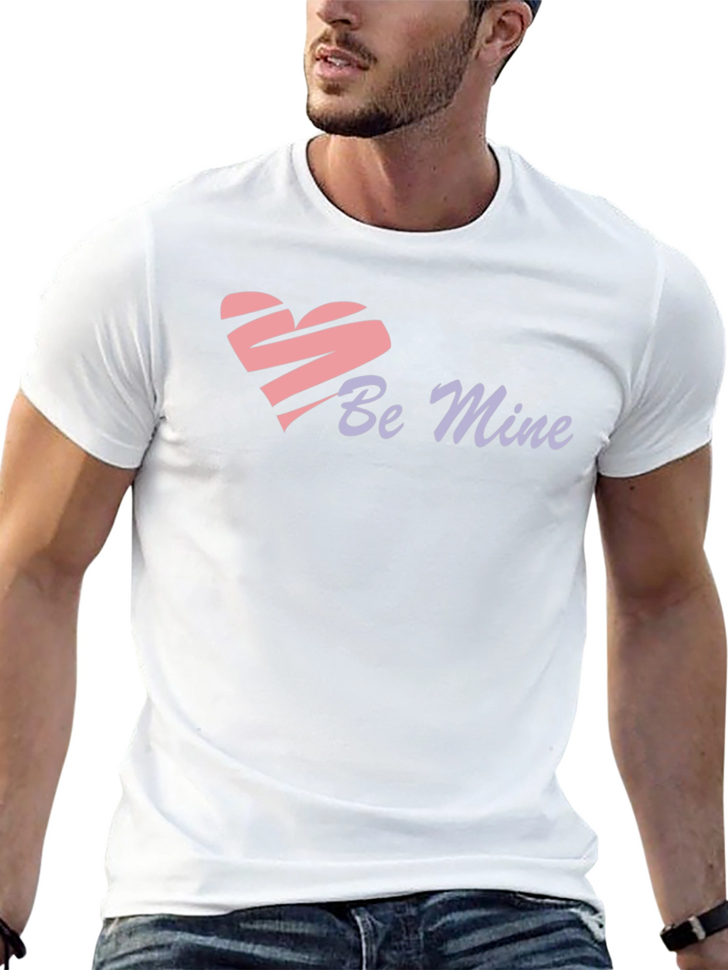 Be Mine Heart Graphic T-Shirt - Valentines Day