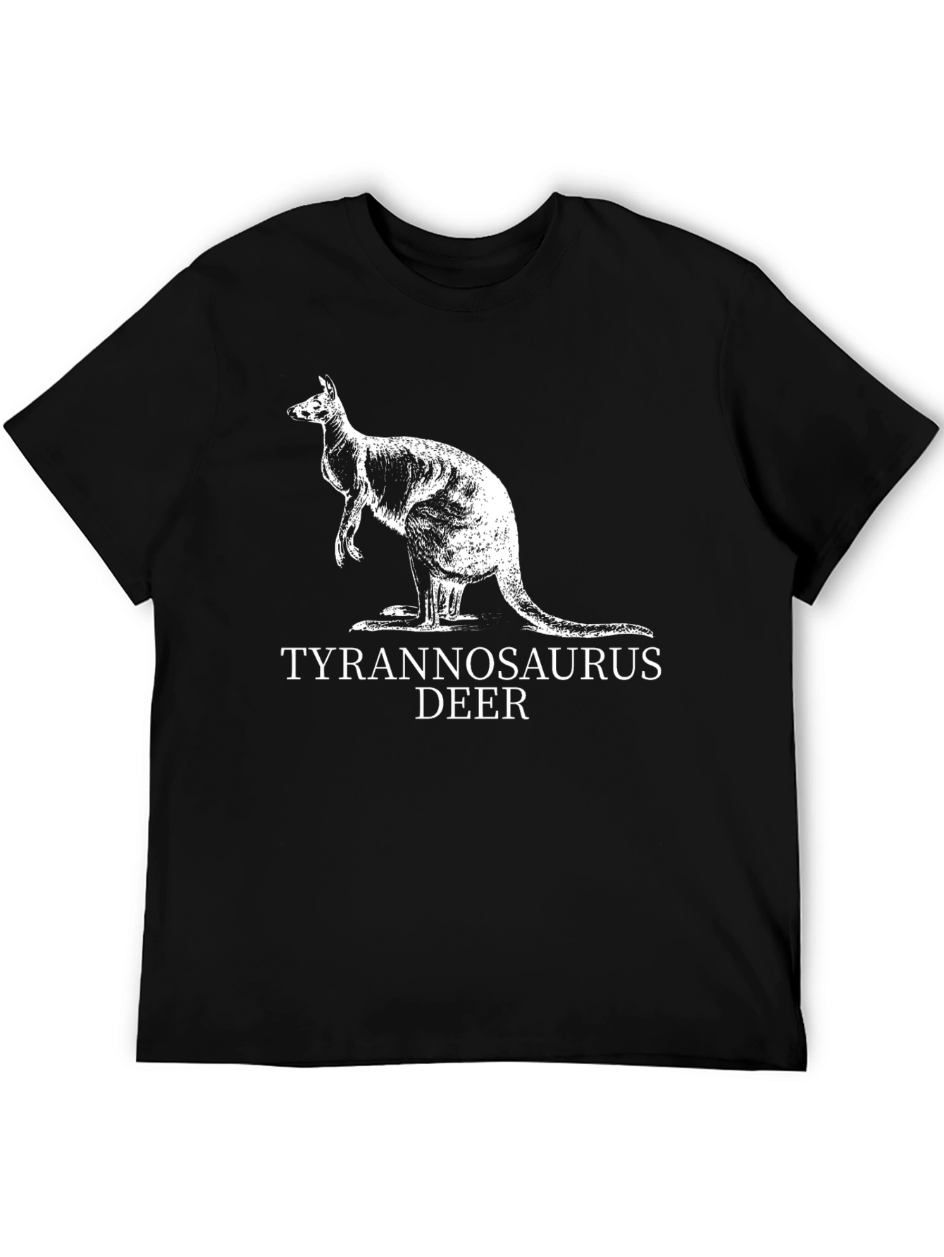 Tyrannosaurus Deer Kangaroo Graphic T-Shirt