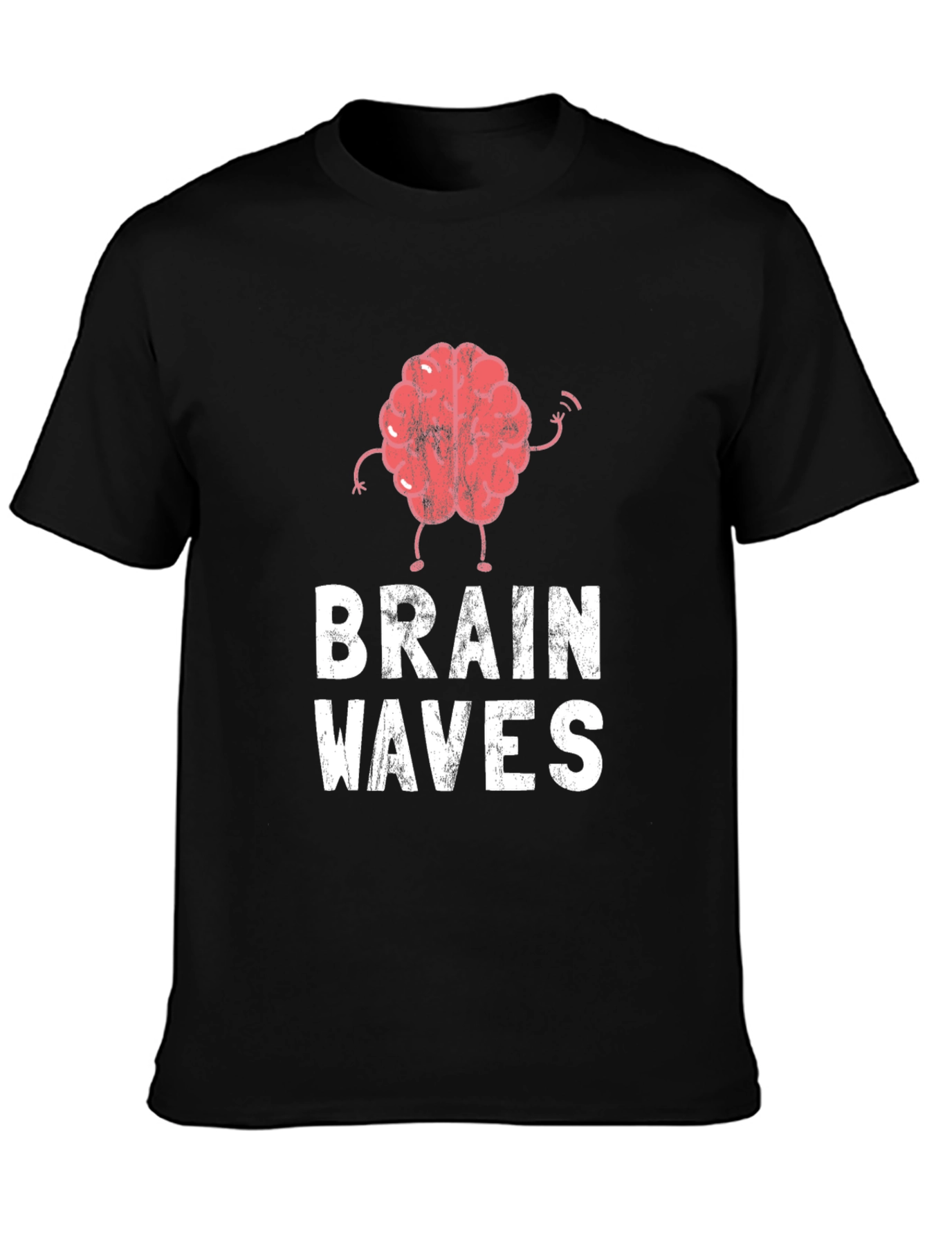 Brain Waves Graphic Tee - Black