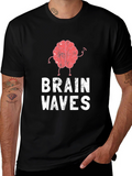 Brain Waves Graphic Tee - Black