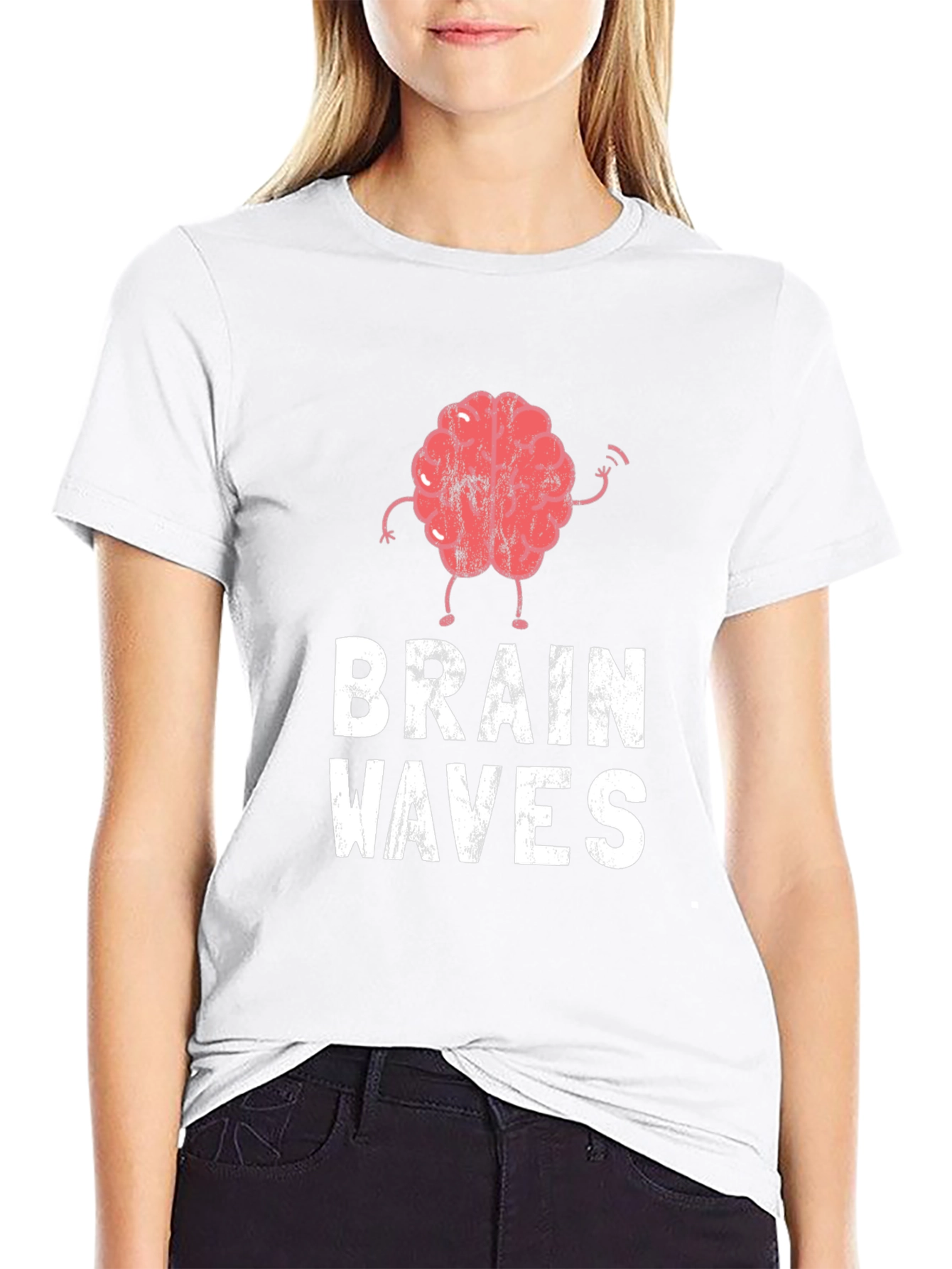 Brain Waves Graphic Tee - Black