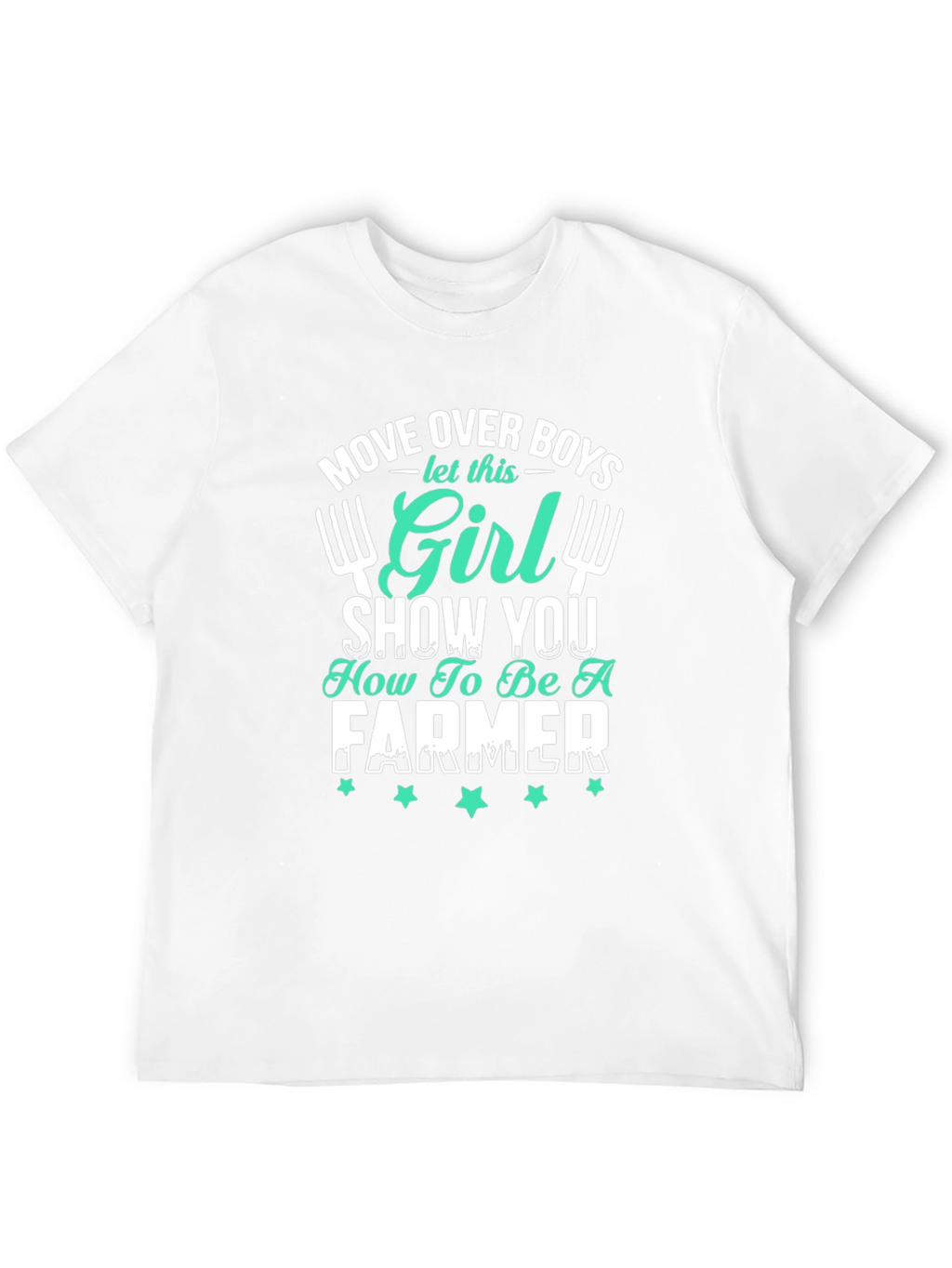 Girl Farmer Graphic T-Shirt - Black