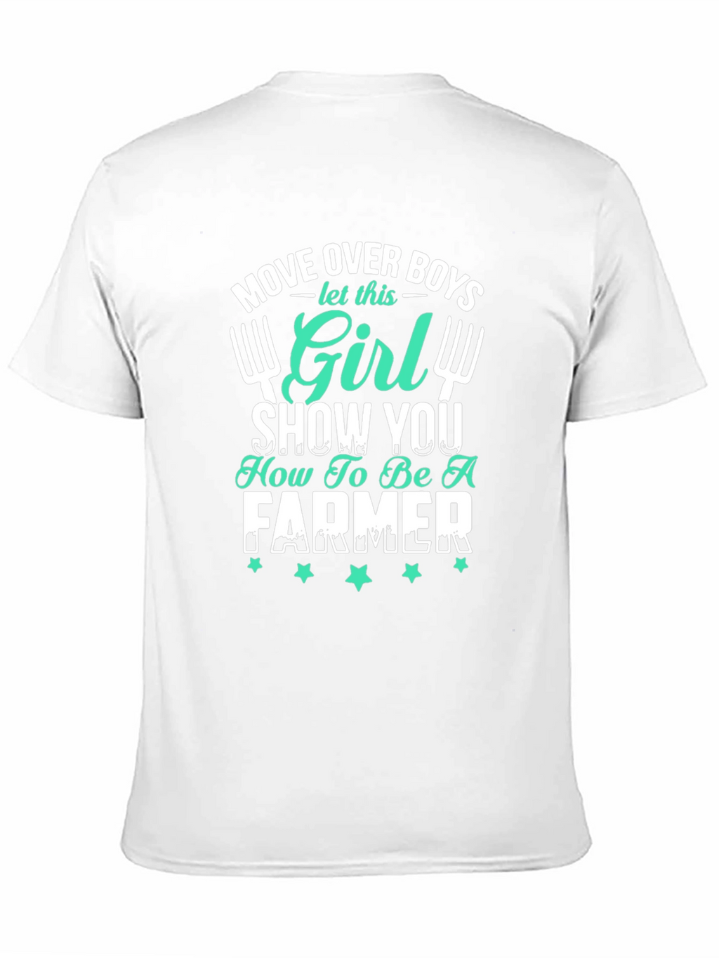 Girl Farmer Graphic T-Shirt - Black